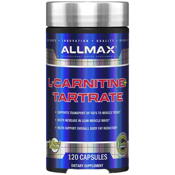 AllMax Nutrition L-Carnitine Tartrate Supplement - 120 Capsules for Weight Loss & Energy Boost - Pre-Workout & Fitness Support