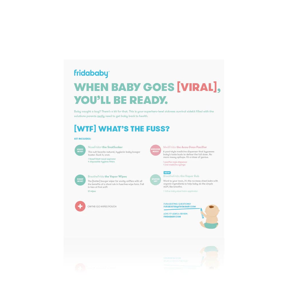 Fridababy Sick Day Prep Kit - Essential Baby Care Set for Cold & Flu Relief - Perfect for Newborns & Toddlers at Home or Travel