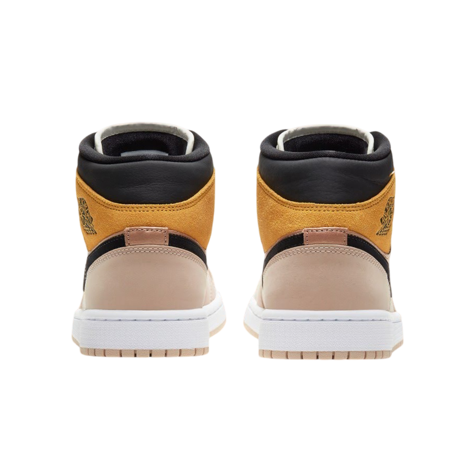 Air Jordan 1 Mid SE Particle Beige Black Sneakers - Men's Basketball Shoes for Casual Wear & Street Style Fashion