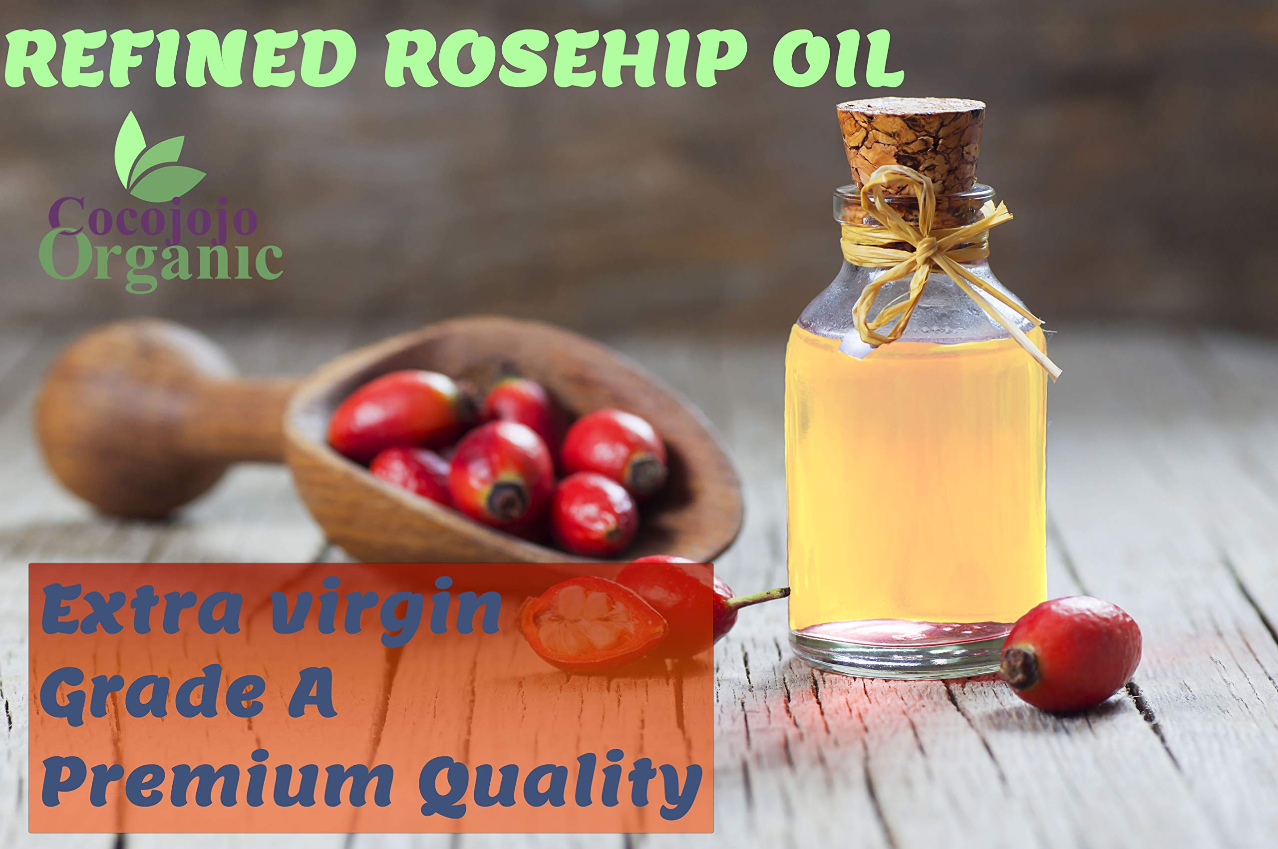 **Organic Cold-Pressed Rosehip Oil for Face, Skin & Hair - 100% Pure Refined Rose Hip Seed Oil for Moisturizing, Anti-Aging & Nail Care - 1 Gallon (128 Oz) - Perfect for DIY Beauty, Massage & Aromatherapy**