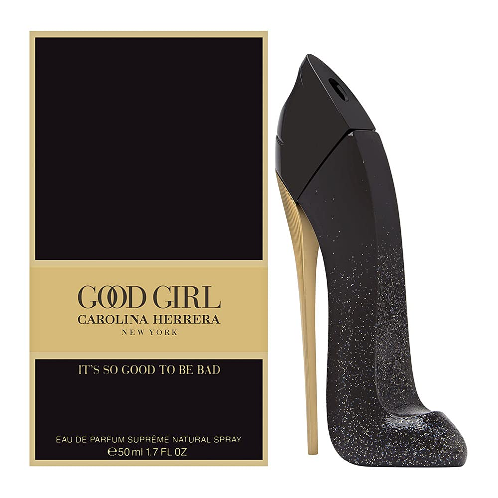 Carolina Herrera Good Girl Supreme EDP Spray 1.7 Fl Oz - Luxurious Women's Perfume with Gourmand Berries, Egyptian Jasmine & Tonka Bean Notes - Long Lasting Floral Oriental Fragrance for Date Night, Special Occasions & Evening Wear