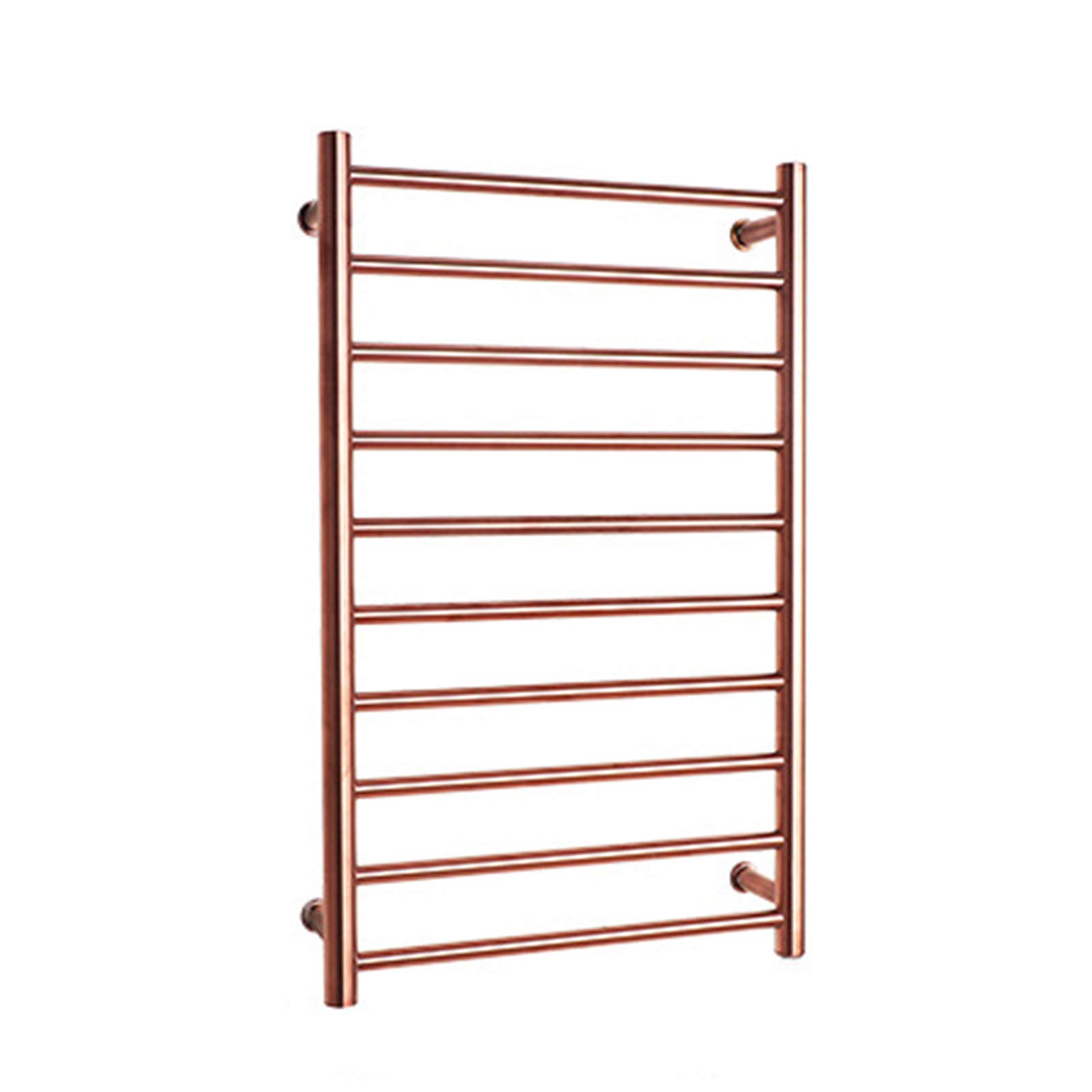 Smart Electric Heated Towel Rack - 10-Bar Stainless Steel Bathroom Radiator with Rose Gold Finish | Wall Mounted Plug-in Towel Warmer for Spa, Luxury Hotels & Cozy Home Bathrooms