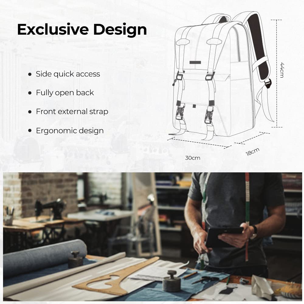 K&F Concept Professional Camera Backpack - Large Capacity DSLR/SLR/Mirrorless Camera Bag with Rain Cover, 15-15.6