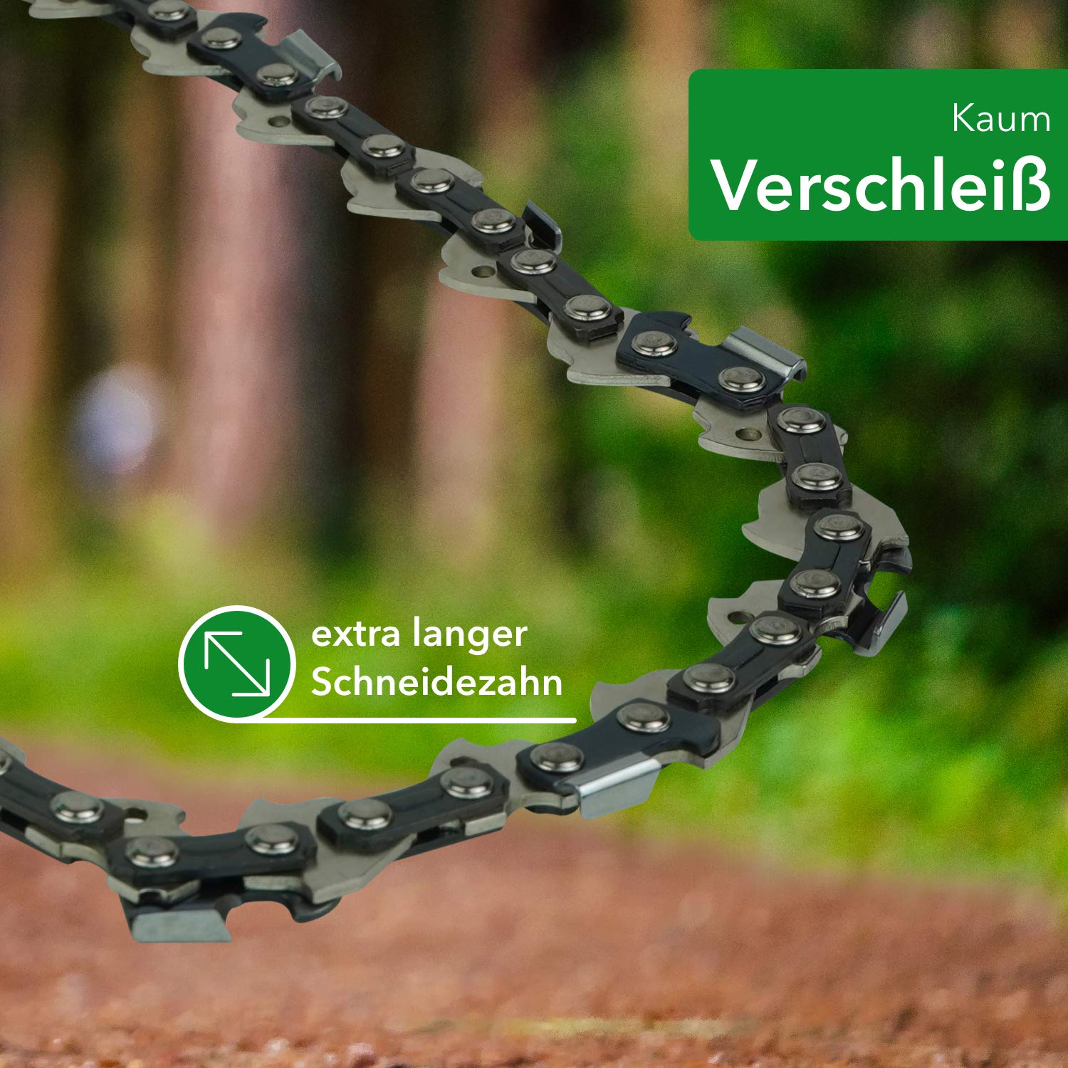 3 Pack SWS Forestry Saw Chain 325 1.5mm Full Chisel 64 Drive Links - Compatible with DOLMAR, SOLO, HUSQVARNA, MAKITA & More Chainsaws - Ideal for Tree Cutting, Logging & Woodworking Projects