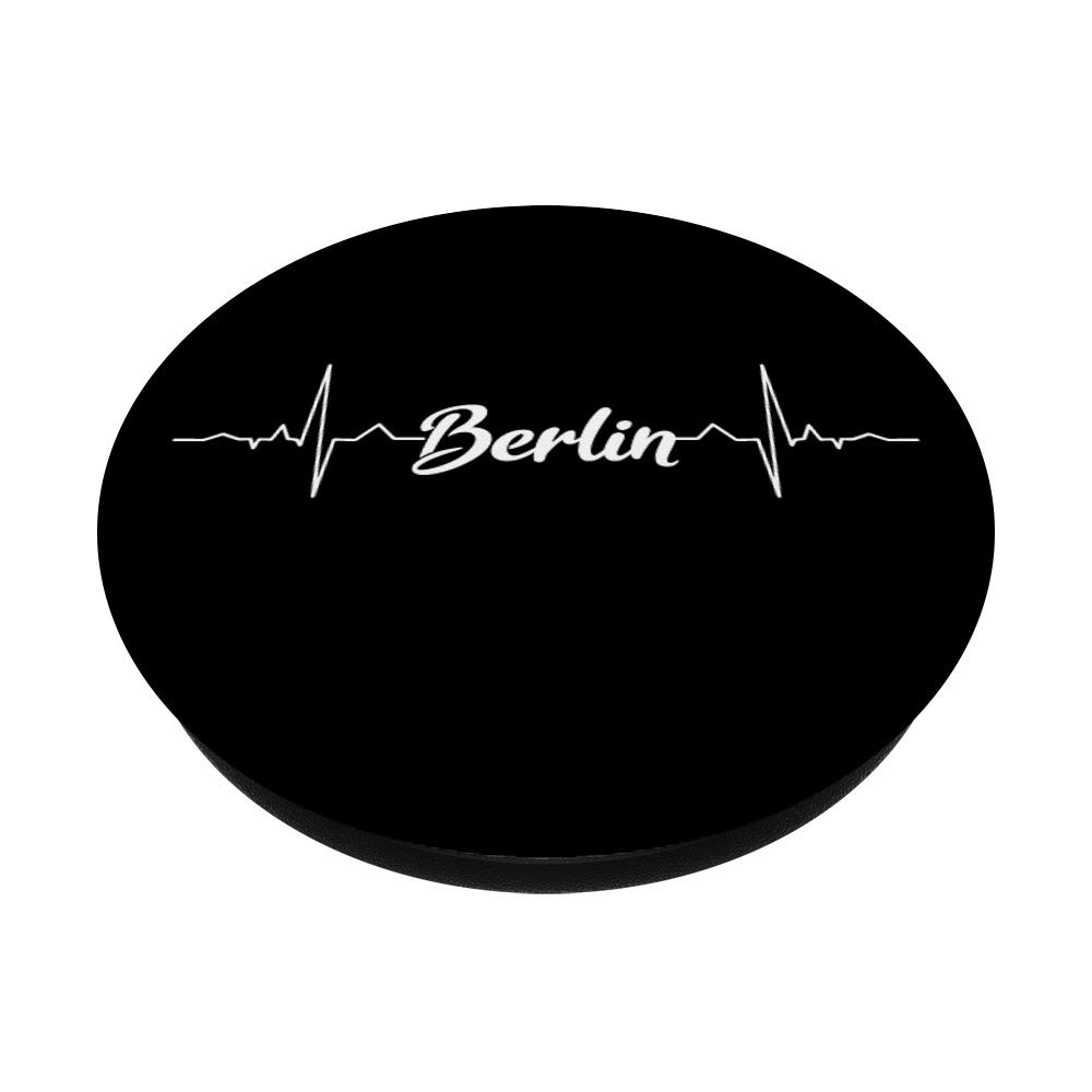 Berlin Heartbeat Graphic PopSockets Swappable PopGrip - Perfect Gift for Berlin Fans & Residents | Use for Phones, Tablets & Laptops