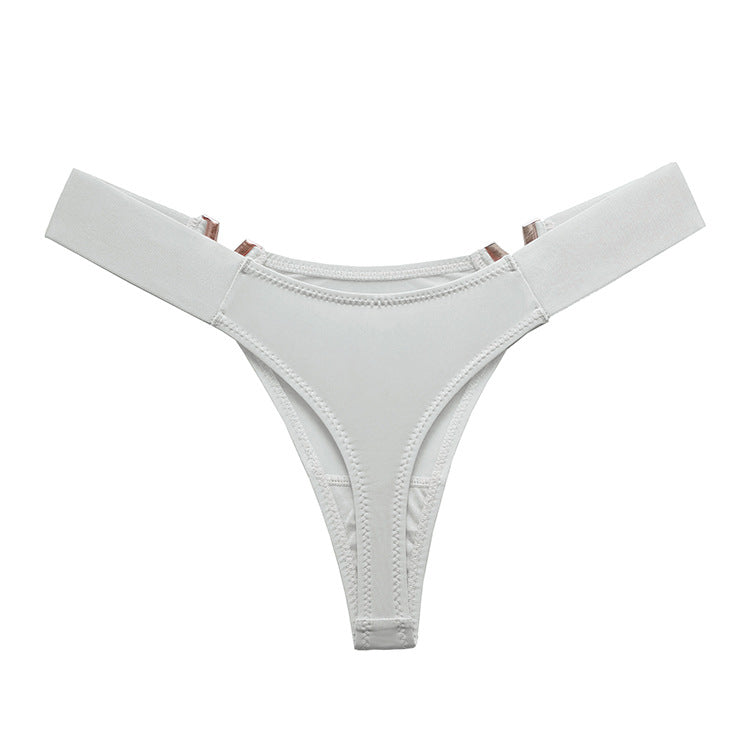 ZASUWA Women's V-Neck Solid Color Underwear - Comfortable & Breathable Panties for Daily Wear, Yoga, and Sleep