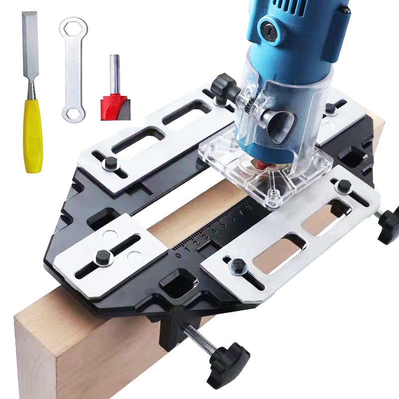 Premium Aluminum Alloy Door Hinge Jig - Professional Woodworking Hole Opener & Slotting Locator for Cabinet & Kitchen Door Installation | Perfect for DIY Home Improvement & Furniture Making Projects
