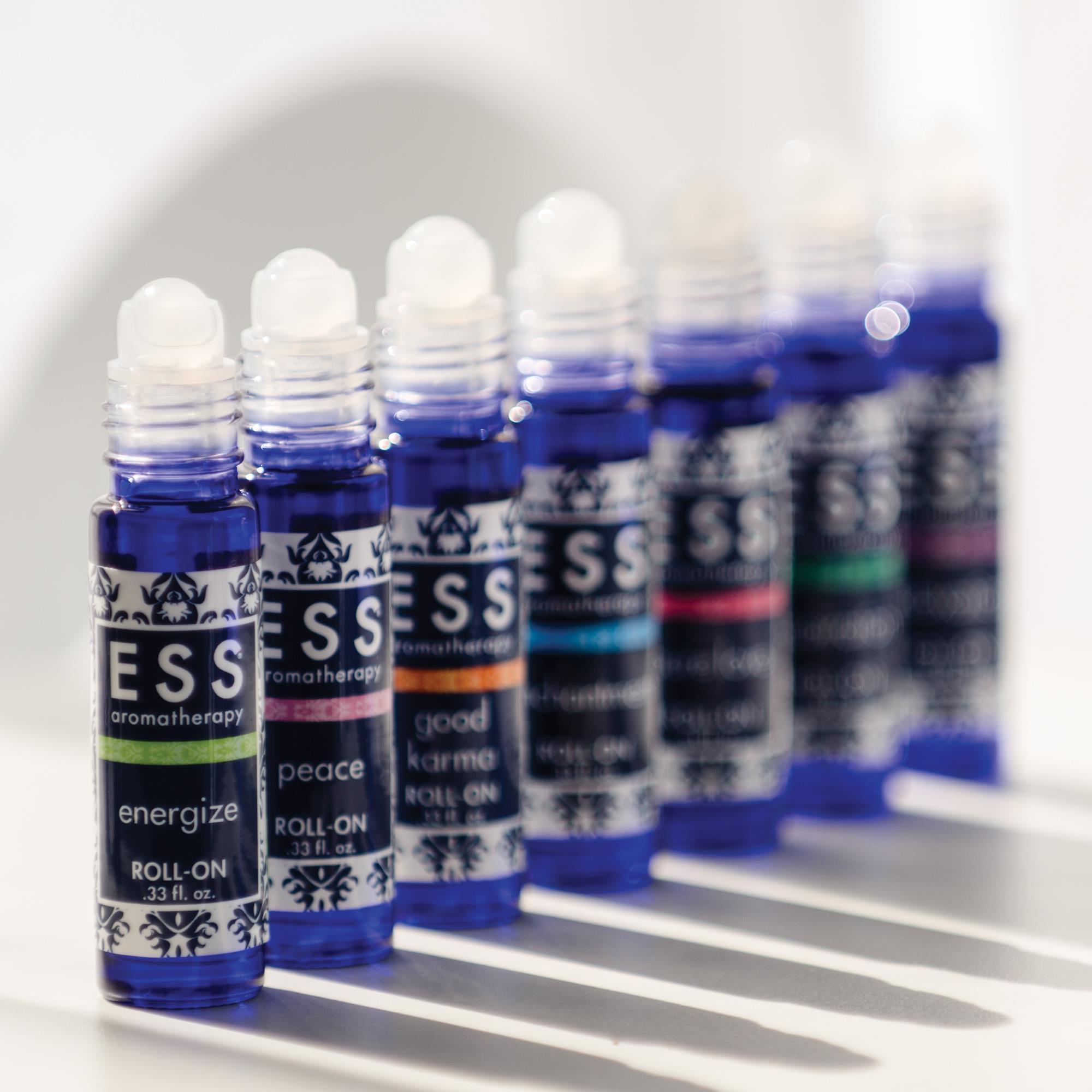 ESS Energize Aromatherapy Roll On Essential Oil - Natural Stress Relief & Energy Boost - Perfect for Work, Yoga & Travel