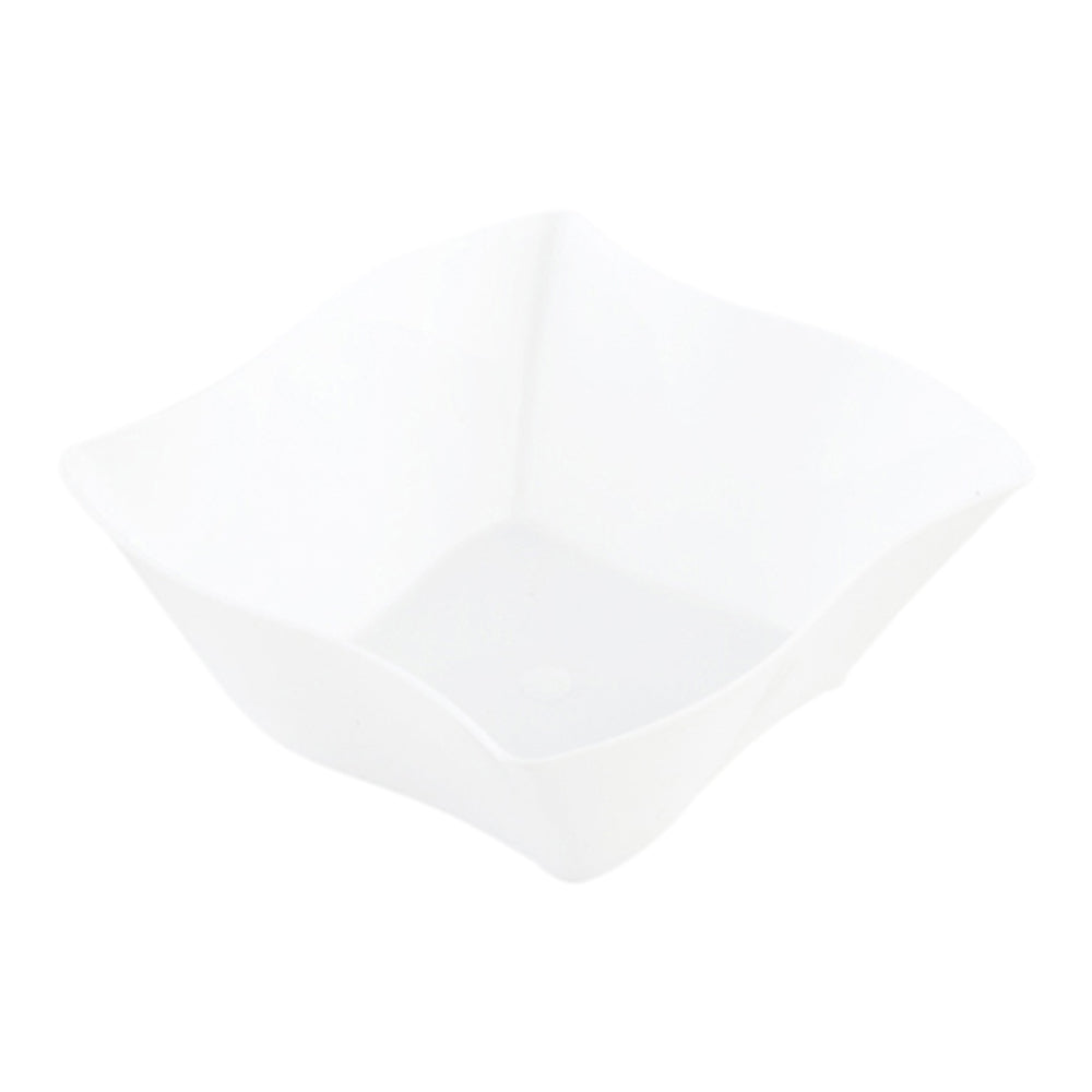 6 oz Square White Plastic Aqua Bowl - 3.25
