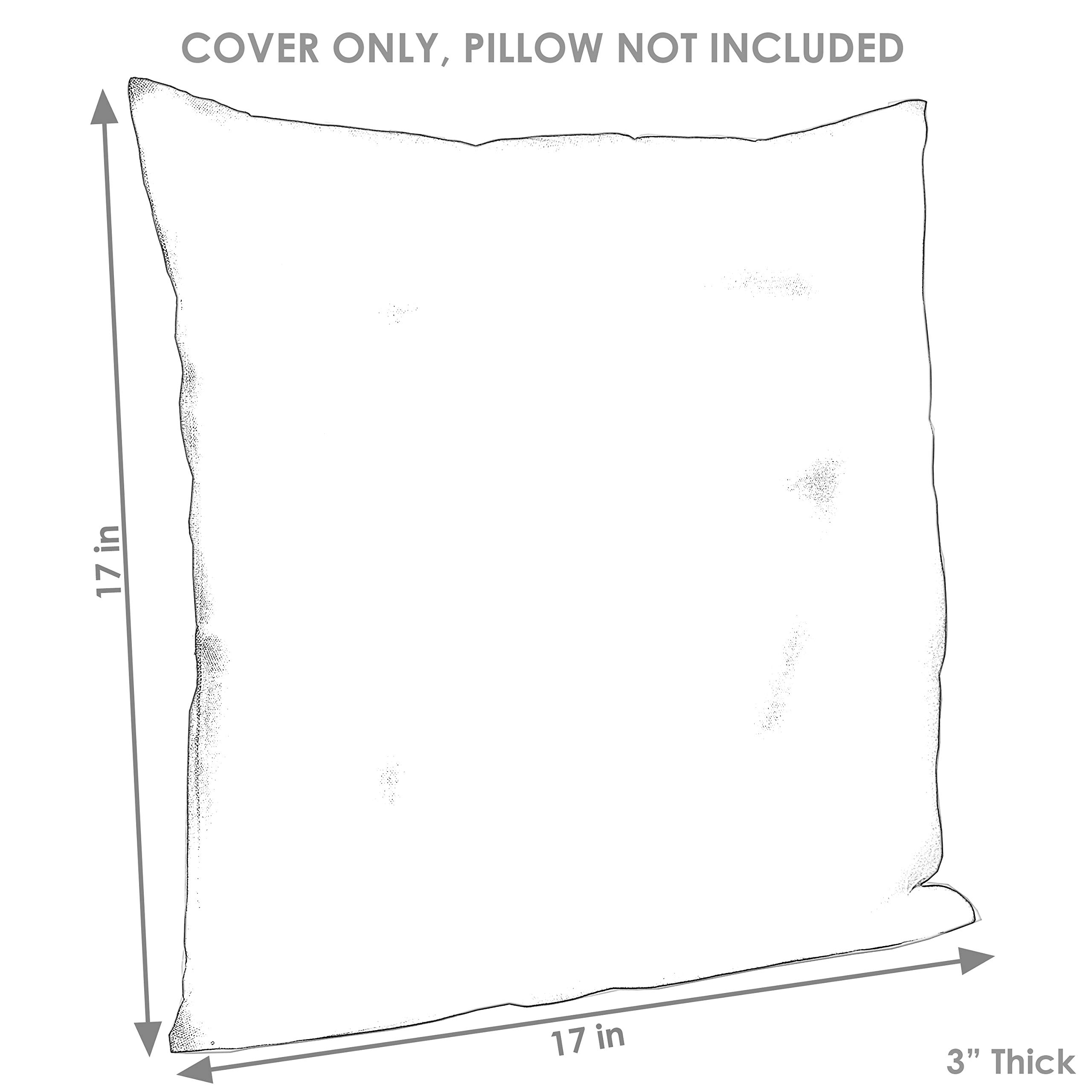Sunnydaze Decorative Throw Pillow Covers Set of 2 - 17x17 Inch Square Indoor Outdoor Weather-Resistant Polyester Covers with Zipper Closure - Chevron Bliss Pattern for Sofa, Bed, Patio & Porch Decor