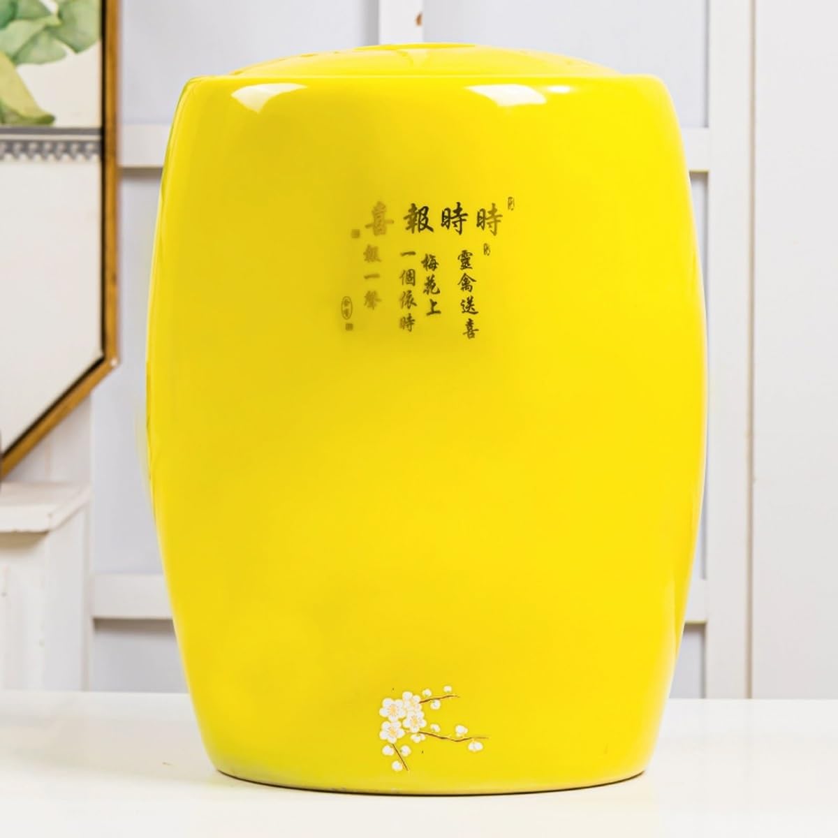 Premium 5KG/10KG/15KG/25KG Ceramic Rice Storage Container - Airtight Food Dispenser for Rice, Beans, Grains & Dry Foods - Classic Dark Red Grain Bin (10KG) - Perfect for Kitchen Pantry Organization & Bulk Food Storage