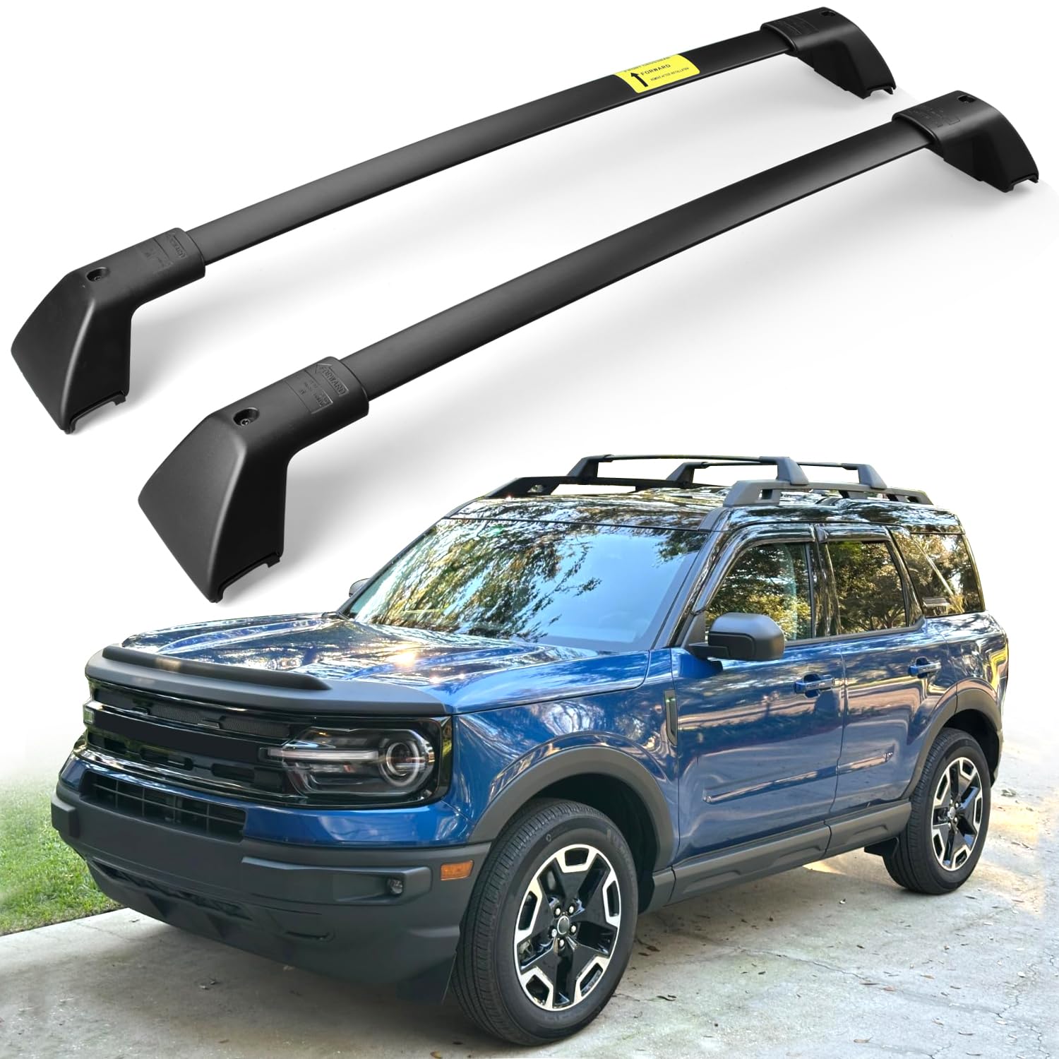 Heavy Duty 265 LBS Roof Rack Cross Bars for Ford Bronco Sport (2021-2025) - Adjustable Off-Road Luggage Rack System for First Edition, Outer Banks & Badlands Trims | Perfect for Camping Gear, Kayaks & Outdoor Adventures
