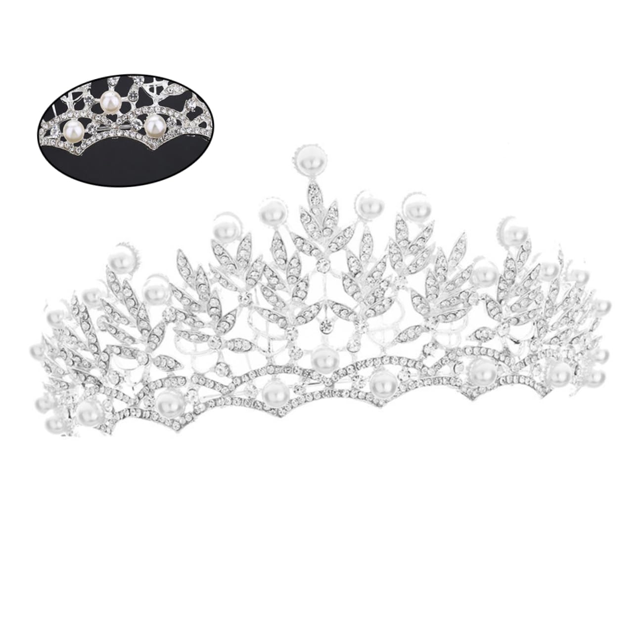 POPETPOP Wedding Tiara for Bride - Crystal Rhinestone Bridal Headpiece, Princess Hair Accessories for Weddings, Parties & Birthdays - Perfect for Fairy-Themed Events & Special Occasions