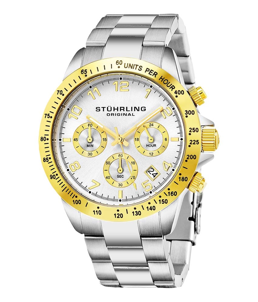 Concorso 665B 40mm Quartz Chronograph Watch for Men - Stylish Dress & Casual Timepiece for Business, Parties & Everyday Wear