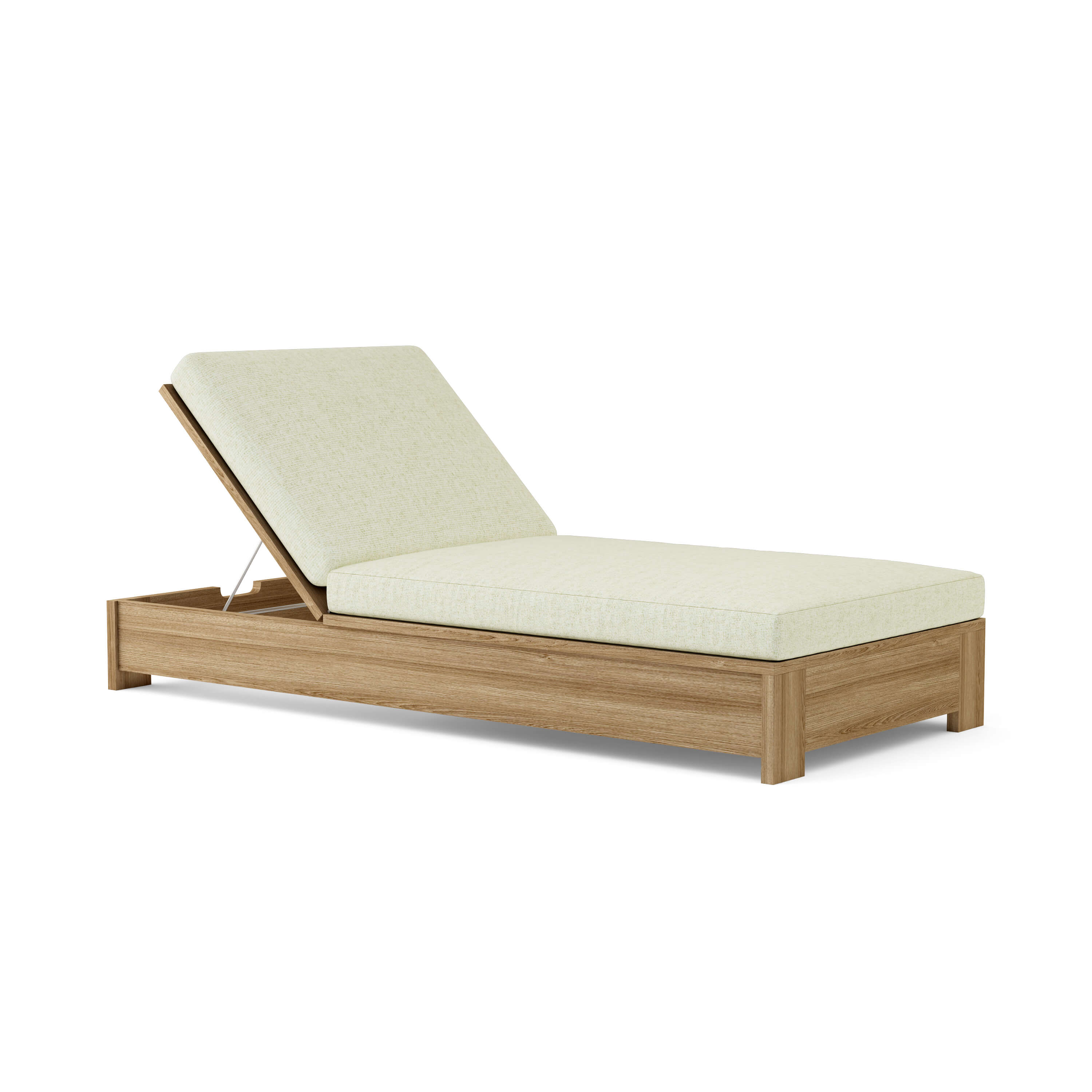 Premium Teak Wood Sun Lounger - Outdoor Patio Poolside Chaise Lounge for Backyard, Beach & Garden Relaxation | Weather-Resistant & Comfortable