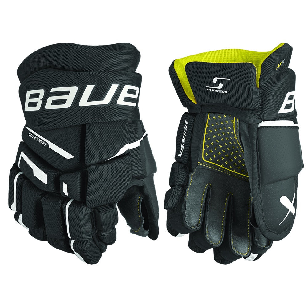 Bauer Supreme M3 Junior Ice Hockey Gloves - Youth Hockey Protective Gear for Practice & Games - Perfect for Ice Rink & Training Sessions