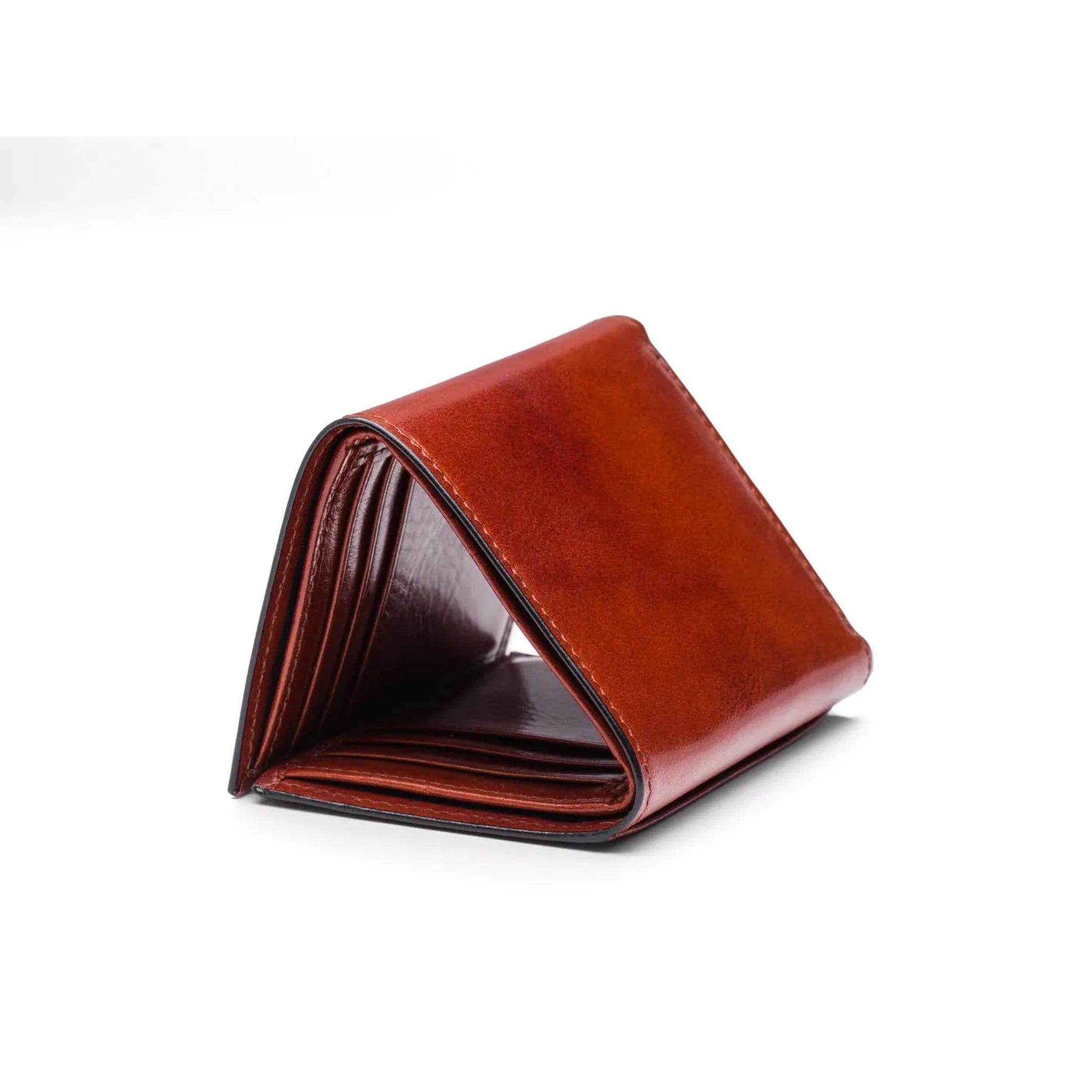 Bosca Genuine Leather Double ID Trifold Wallet for Men - Classic RFID Blocking Slim Bifold Wallet for Everyday Use & Travel
