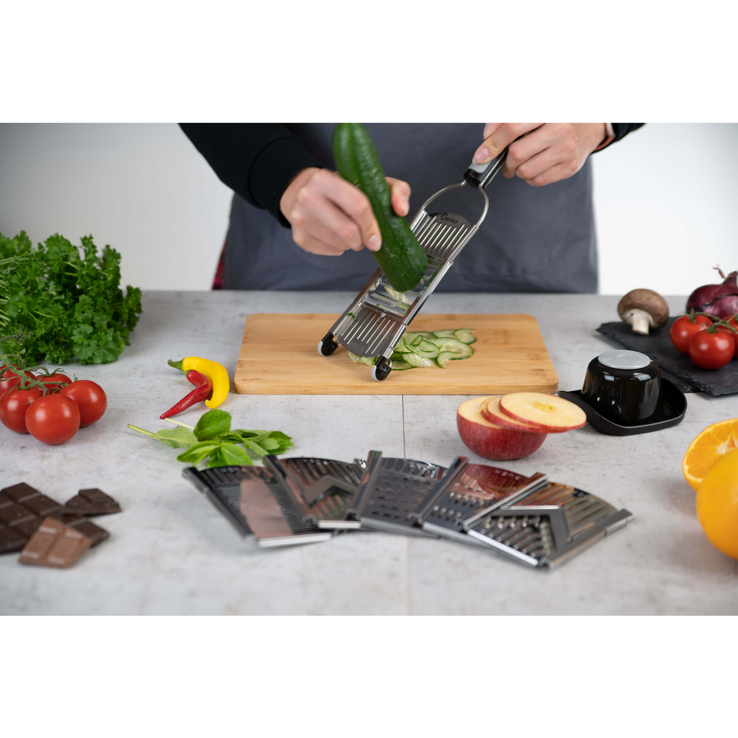 Nicer Dicer Speed 9-Piece Set – Premium Vegetable Chopper & Food Processor for Fast Meal Prep, Slicing & Dicing – Perfect for Salads, Stir-Fries & Healthy Cooking