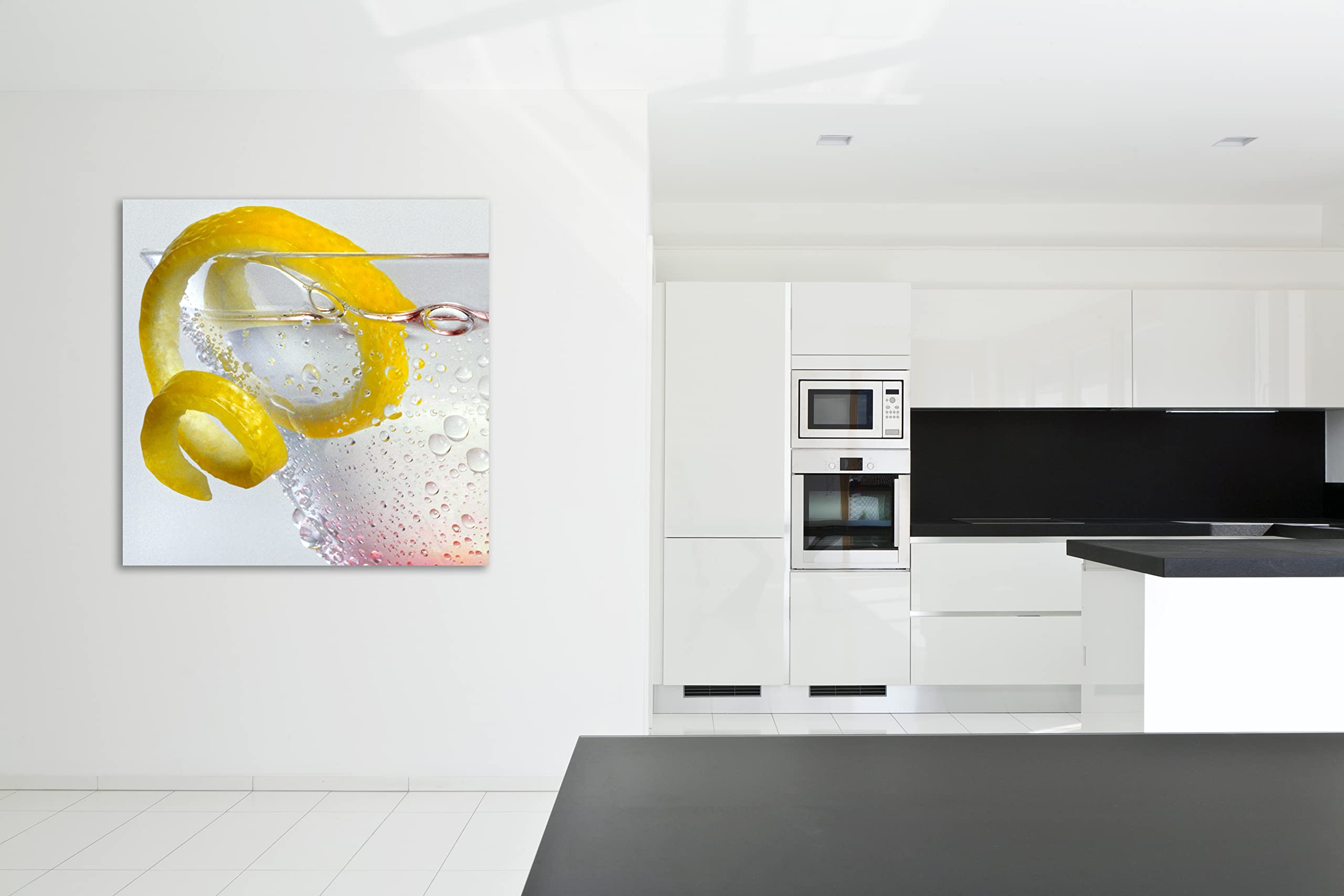 Barry Seidman Lemon on Twist Gallery Wrapped Canvas Art - 48x48 Inch Modern Abstract Painting for Living Room, Bedroom & Office Decor