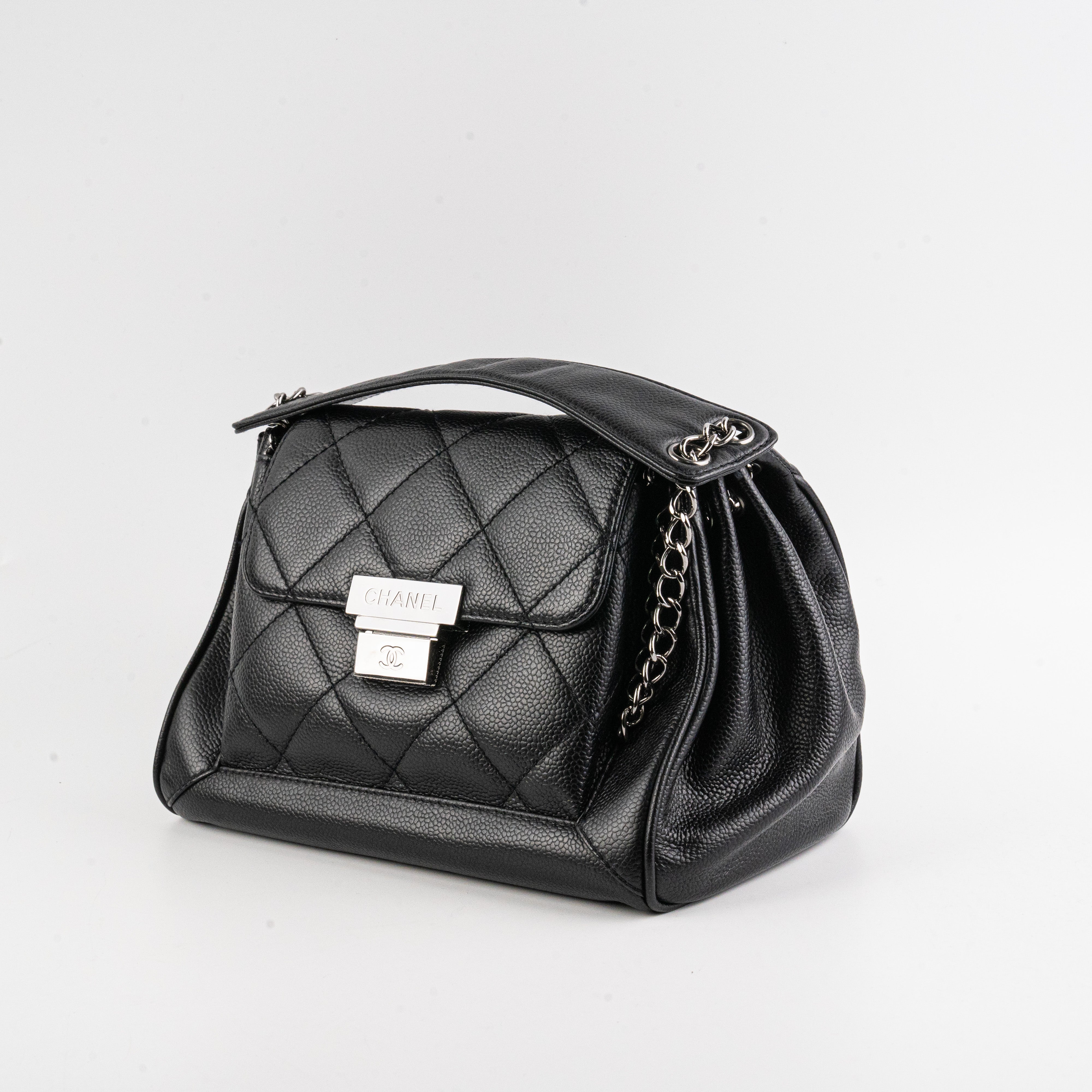 Chanel Black Caviar Leather Seasonal Shoulder Flap Bag - Luxury Designer Handbag for Women, Perfect for Parties, Work & Everyday Use