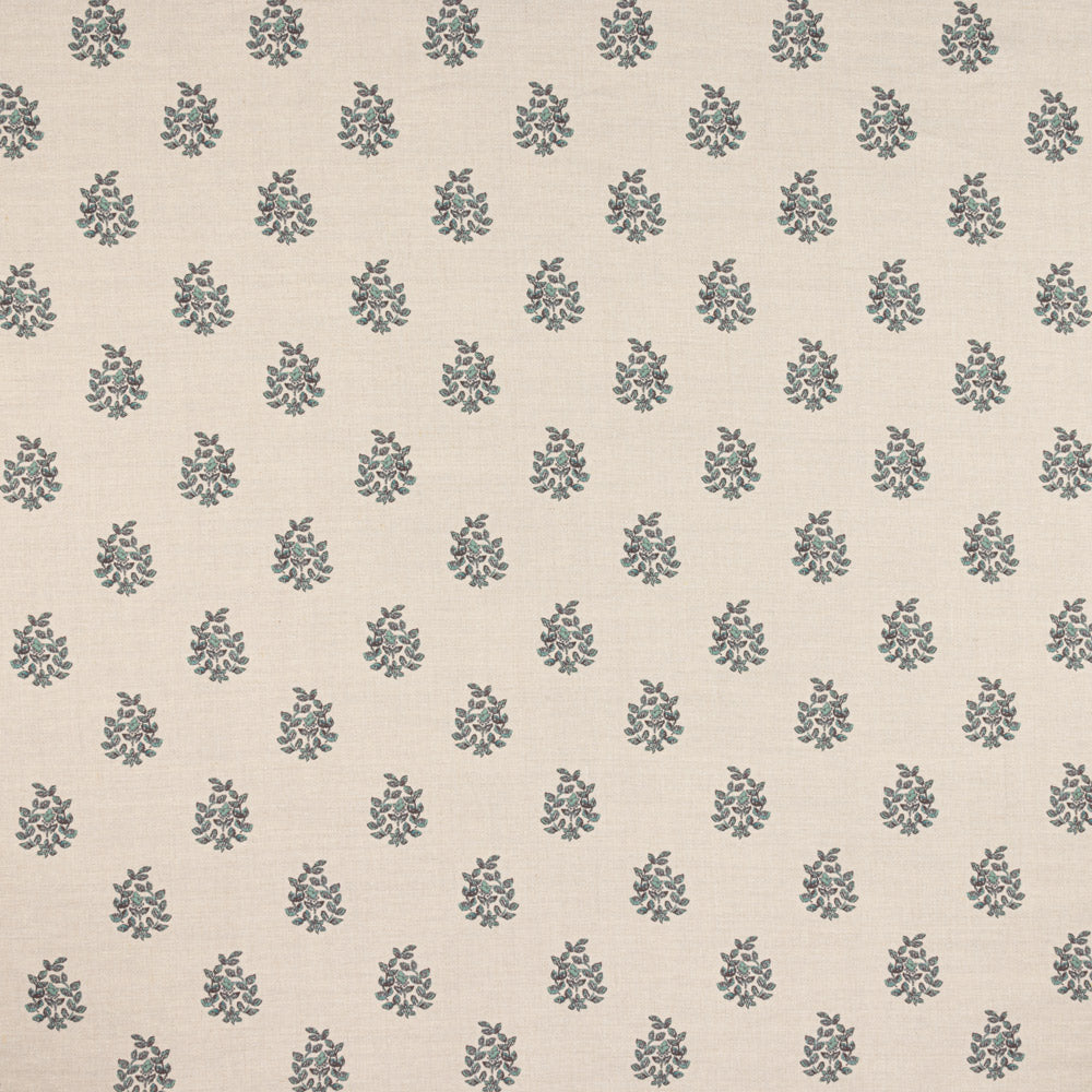 Somborne Wreath Linen / Teal - Elegant Floral Wreath for Home Decor, Wall Hanging, and Seasonal Door Decorations