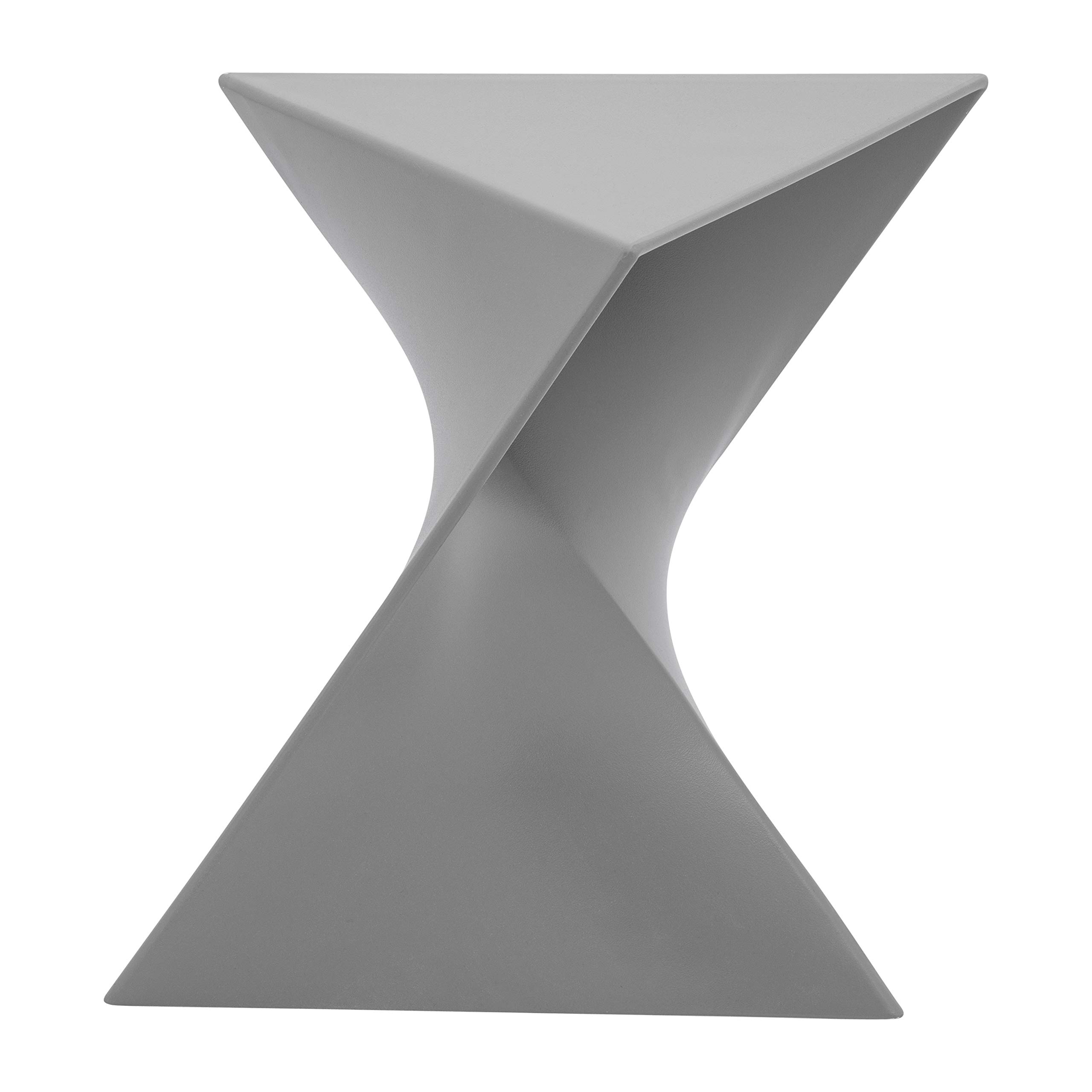 Modern Accent End Table - LeisureMod Randolph Side Vanity Table with Storage, Grey Finish | Perfect for Living Room, Bedroom, or Office Decor
