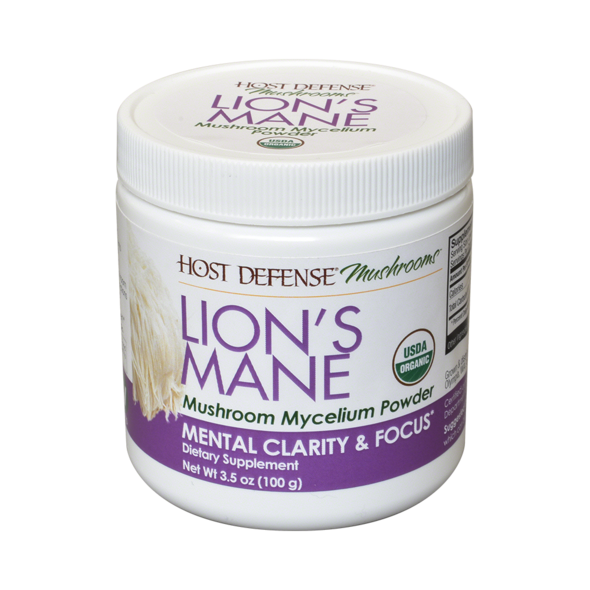 Organic Lions Mane Mushroom Mycelium Powder - 100% Pure & Vegan - Brain & Nerve Support Supplement - Boost Focus & Memory - Perfect for Coffee, Smoothies & Baking