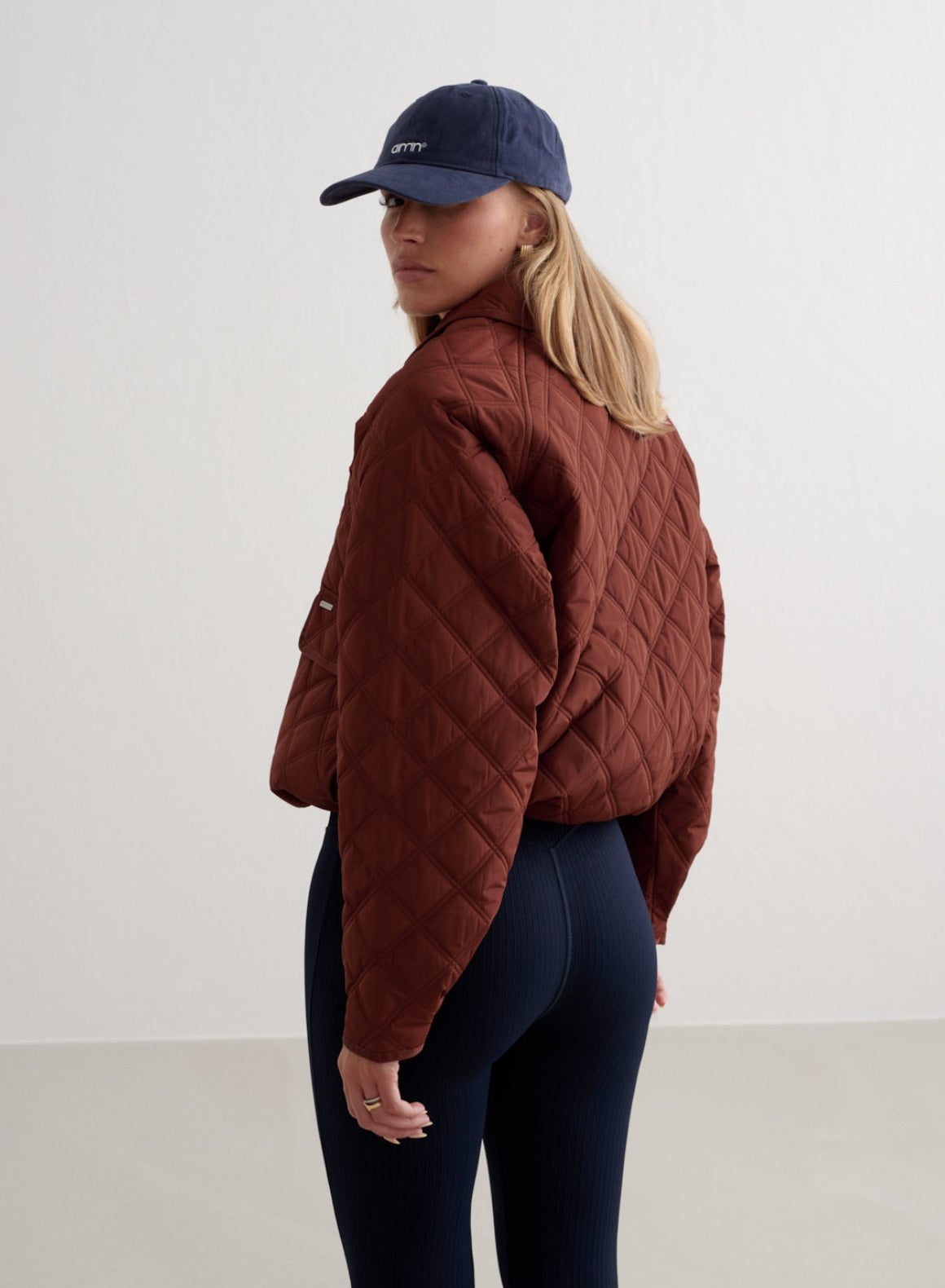 Stylish Mahogany Quilted Women's Jacket - Elegant Outerwear for Fall & Winter Fashion | Perfect for Casual Outings & Date Nights