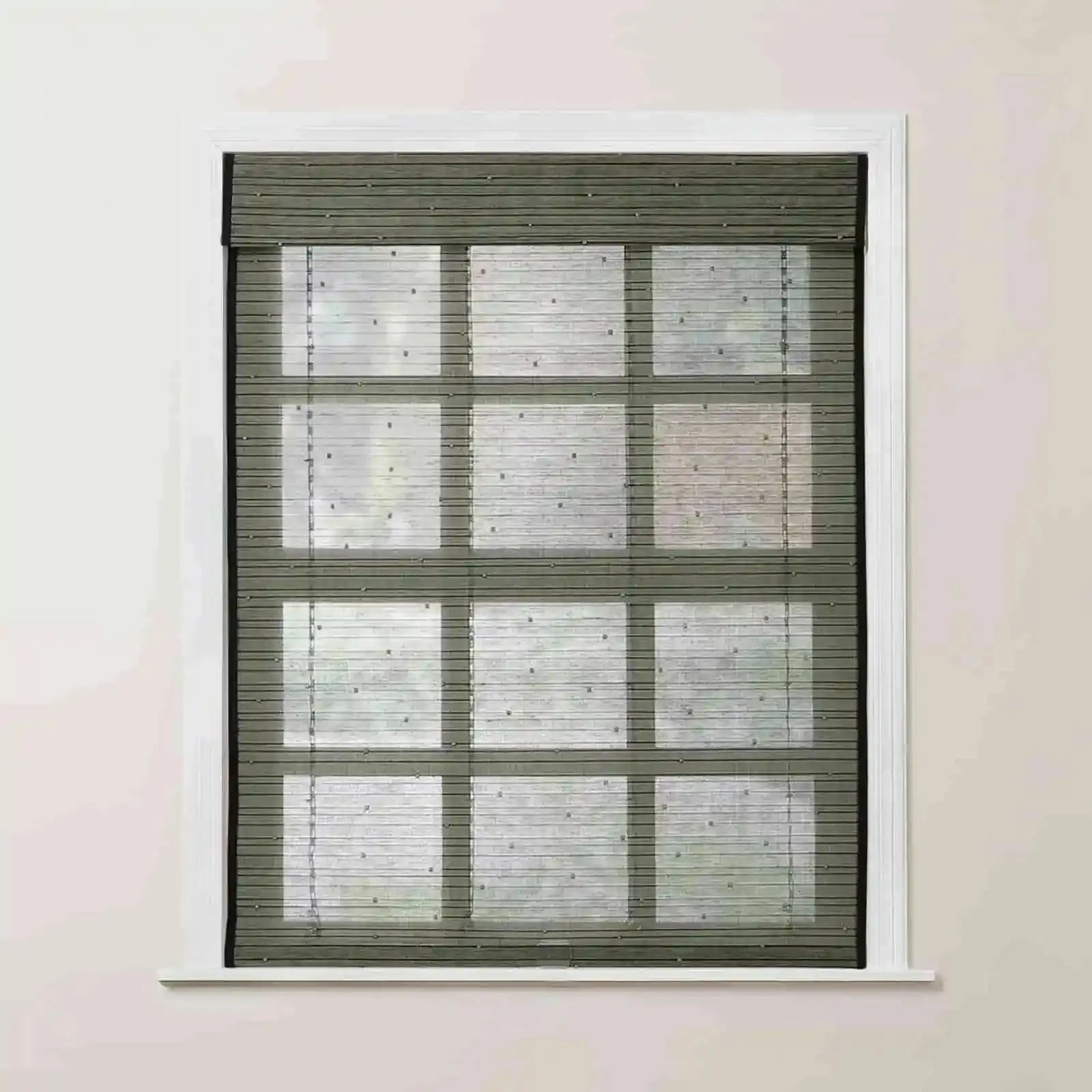 Rae Natural Ramie Bamboo Woven Shades - Series P | Eco-Friendly Window Coverings for Living Room, Bedroom & Patio | Light Filtering & UV Protection