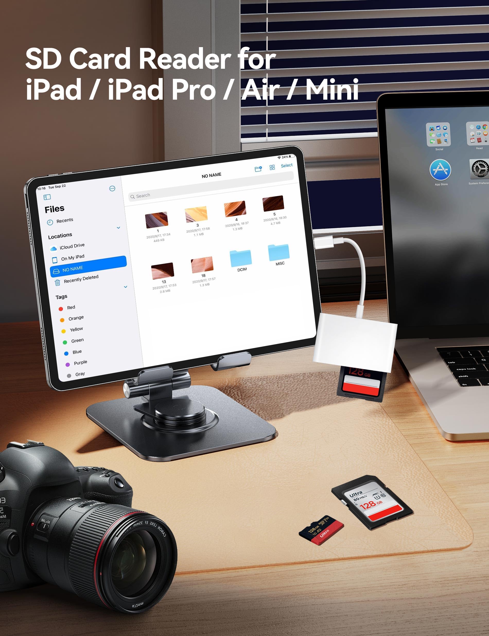BNMXTEK USB C to SD Card Reader - High Speed USB 3.0 Memory Card Adapter for SD/MicroSD - Compatible with iPhone 15 Pro Max, iPad Pro/Air/Mini, MacBook Pro/Air, Windows PC - Perfect for Photo Transfer, Video Editing & Data Backup