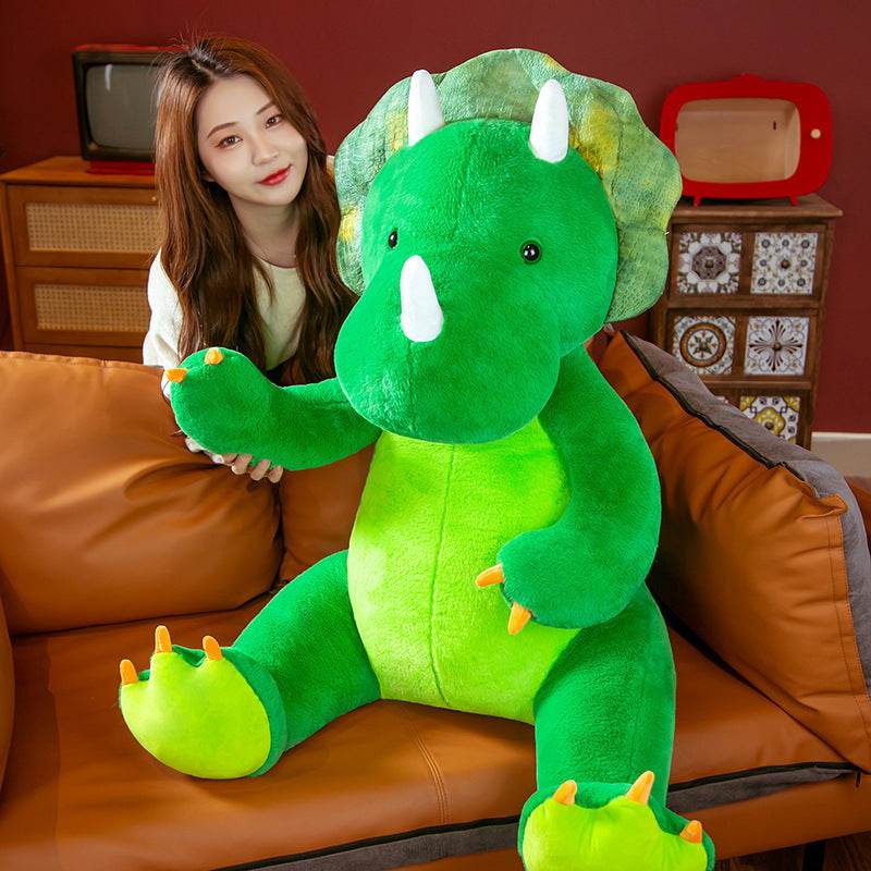 Duke the Giant Dinosaur Plush Toy - Extra Large Stuffed Animal for Kids, Soft & Huggable Dino Plushie - Perfect for Bedroom Decor, Birthday Gifts & Cuddling