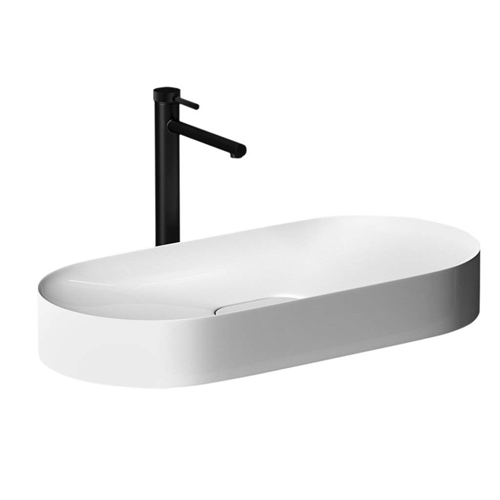 Premium Artificial Stone Bathroom Vanity Sink - Modern Thin Edge Design, Small Capacity for Compact Spaces (Color: B, Size: 71x35.5x10CM) - Perfect for Bathrooms, Powder Rooms & Balcony Wash Areas