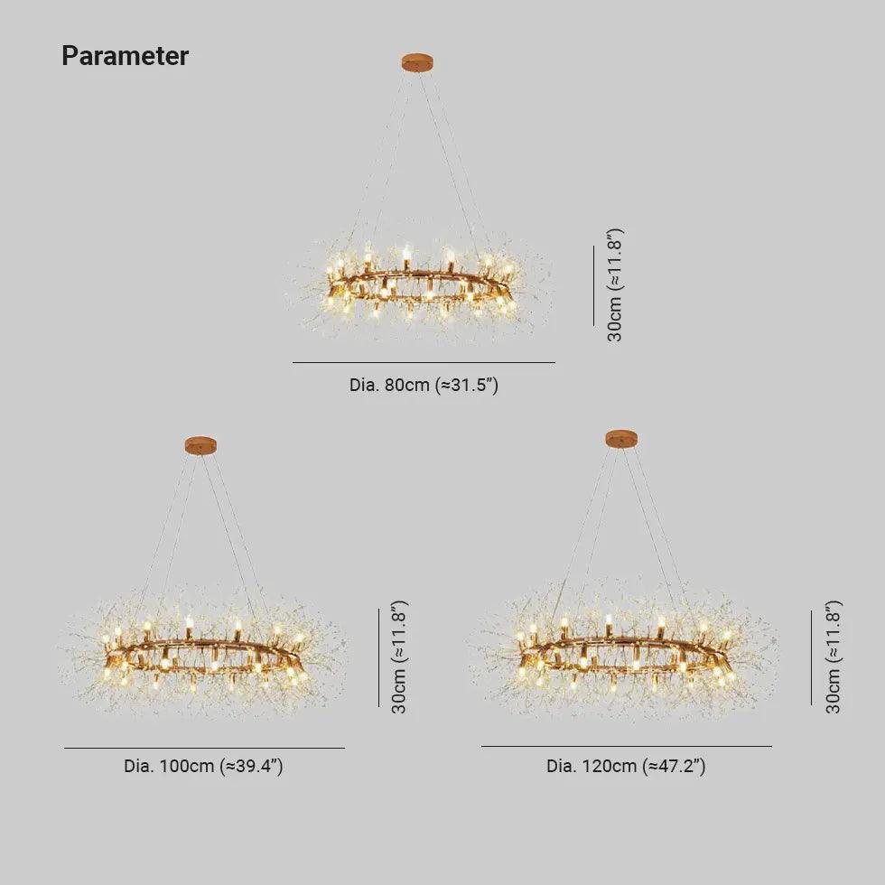 Star Branches Crystal Gold Chandelier - Elegant Ceiling Light Fixture for Dining Room, Living Room & Bedroom Decor | Modern Luxury Lighting for Home & Wedding Venues