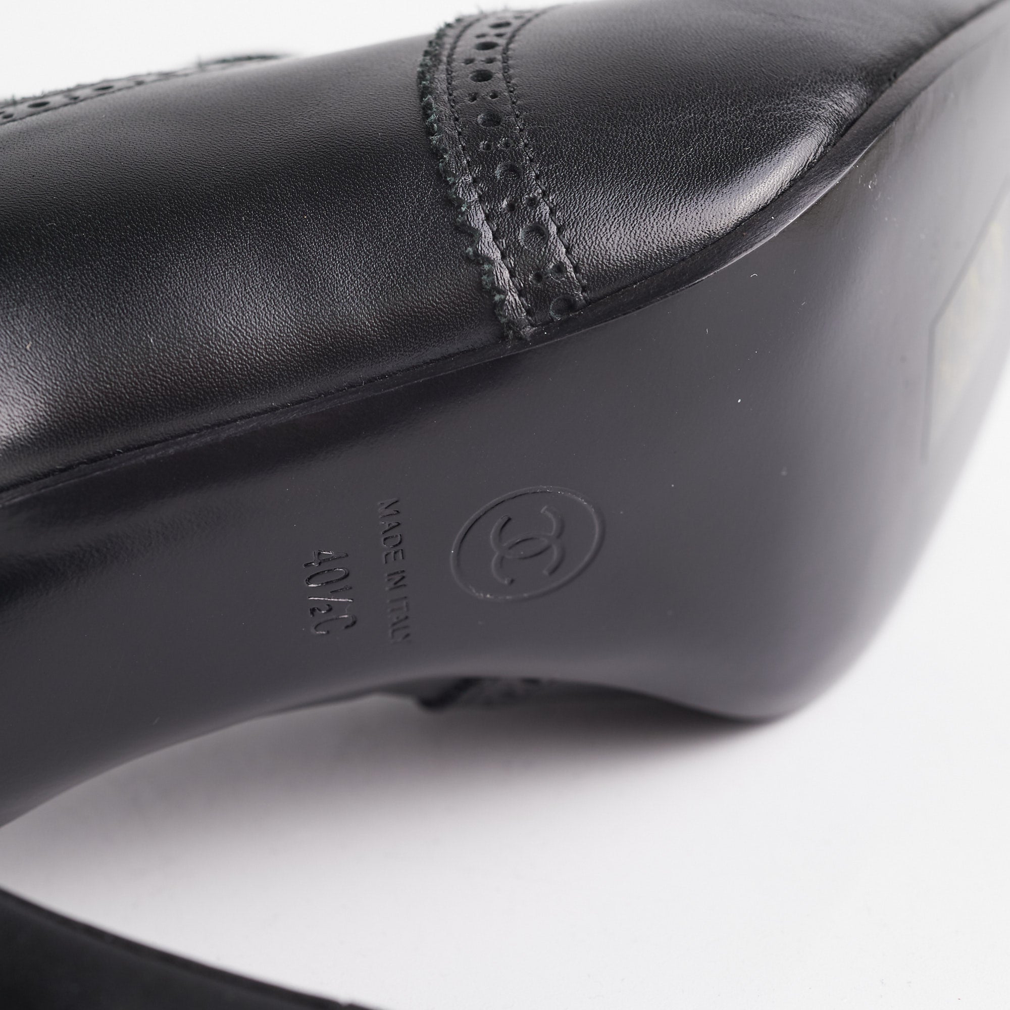 Chanel Black Lace Up Ankle Boots Women's Size 40.5 - Luxury Leather High Heel Shoes for Party, Date Night & Formal Occasions