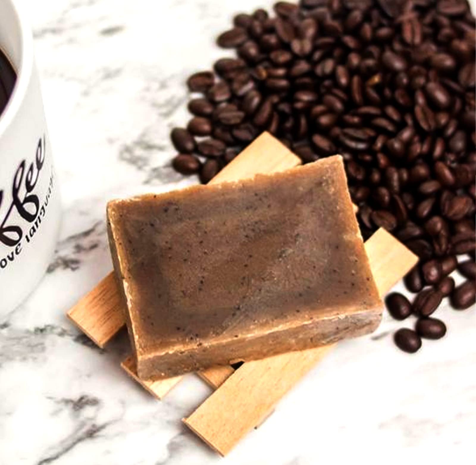 Handmade Derma Coffee Soap Bar with Goat Milk & Pure Coffee Powder - Natural Skincare Gift Set (125g, Pack of 2) for Face & Body Cleansing - Perfect for Dry Skin & Morning Routine