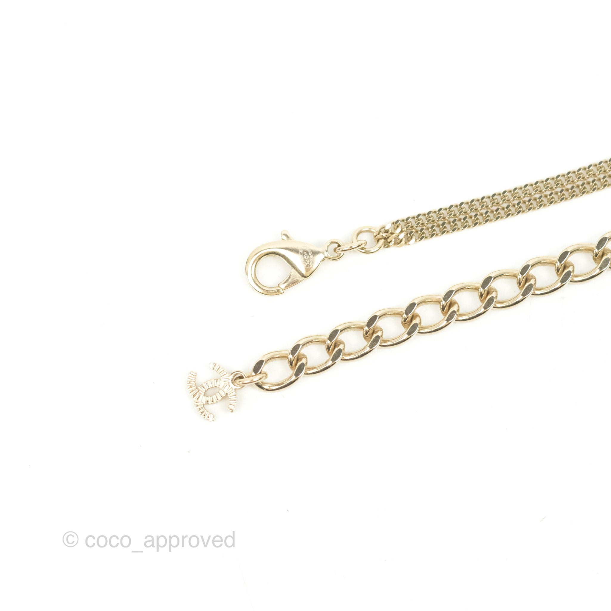 Chanel CC Cube Choker Necklace in Black with 22K Light Gold Tone - Elegant Layering Piece for Evening Wear & Special Occasions