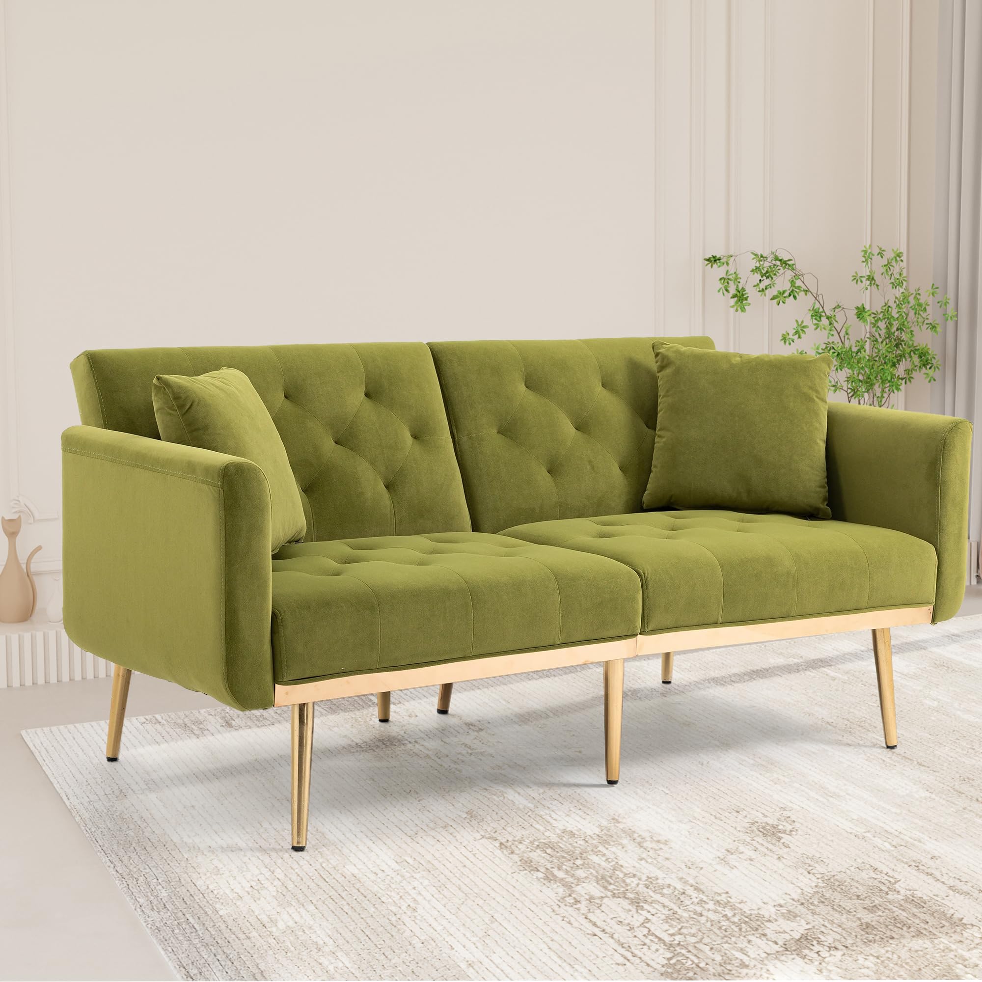 Velvet Loveseat Sofa 65