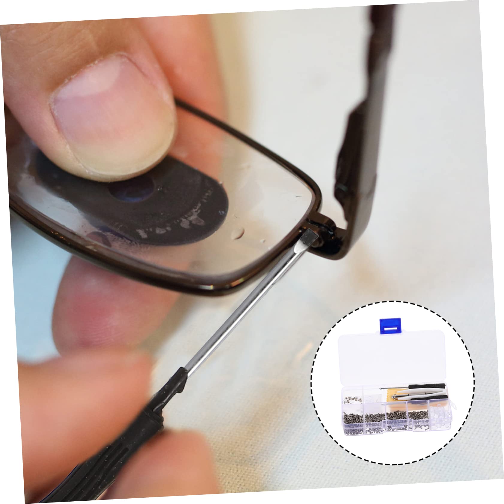 MAGICLULU 5-Piece Glasses Repair Kit with Non-Slip Nose Pads, Screwdrivers & Accessories for Eyeglasses, Sunglasses & Reading Glasses - Perfect for Home, Office & Travel Use