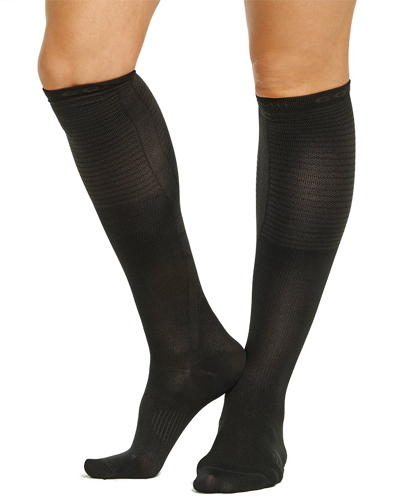 Tommie Copper Women's Recovery Rise Dress Crew Socks - Compression Socks for Women, Pain Relief & Circulation Support - Perfect for Work, Travel & Post-Workout Recovery
