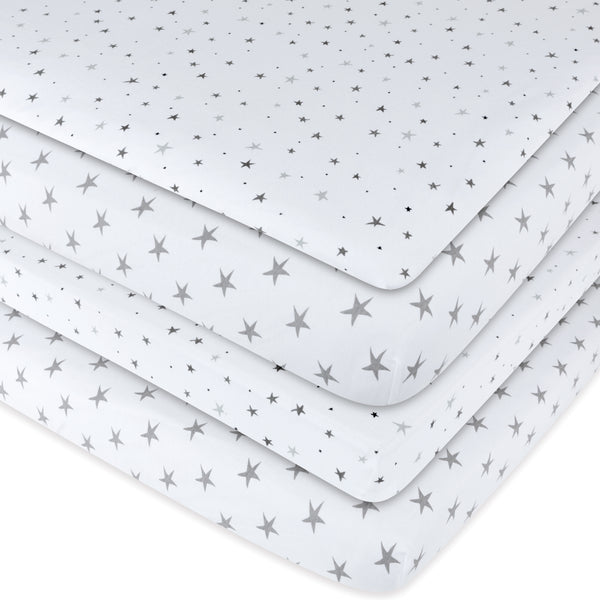 Ely's & Co. Waterproof Pack and Play Sheets 2-Pack - Soft Portable Crib Fitted Sheets for Baby Travel & Home Use