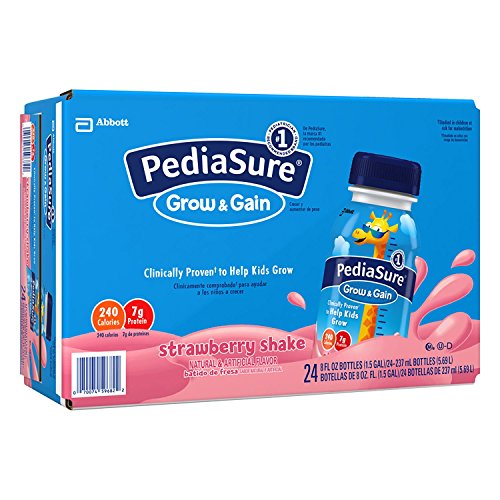 PediaSure Strawberry Shake Nutrition Drink - 8 oz. Bottles (24 Pack of 2) - Complete Balanced Nutrition for Kids & Adults - Perfect for Breakfast, Snacks or Meal Replacement