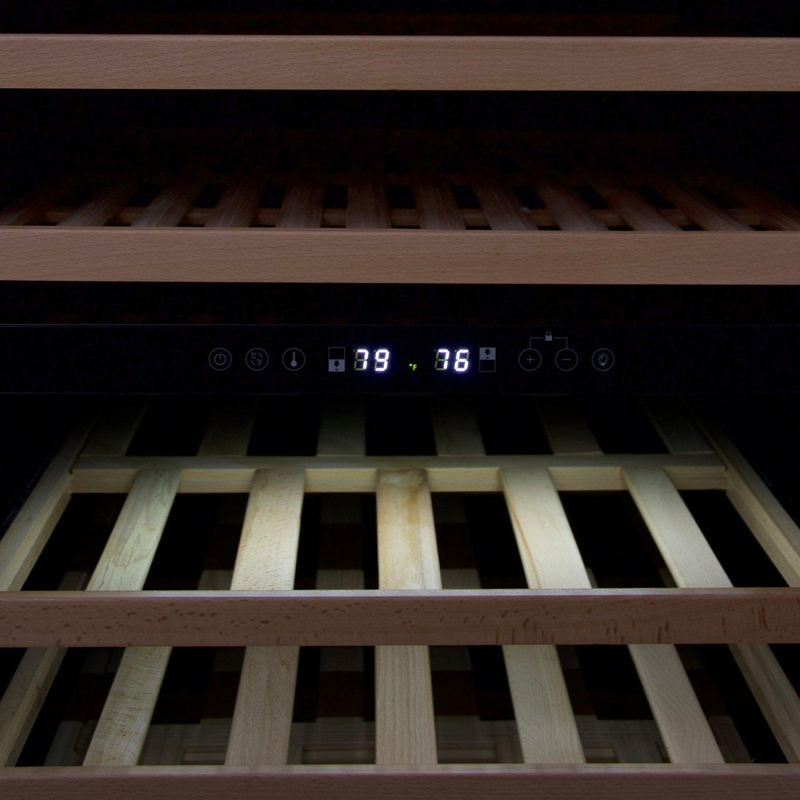 Avanti WCD165DZ3S 163 Bottle Dual Zone Wine Cooler - Stainless Steel Design for Home & Restaurant Use - Perfect for Wine Storage & Entertaining