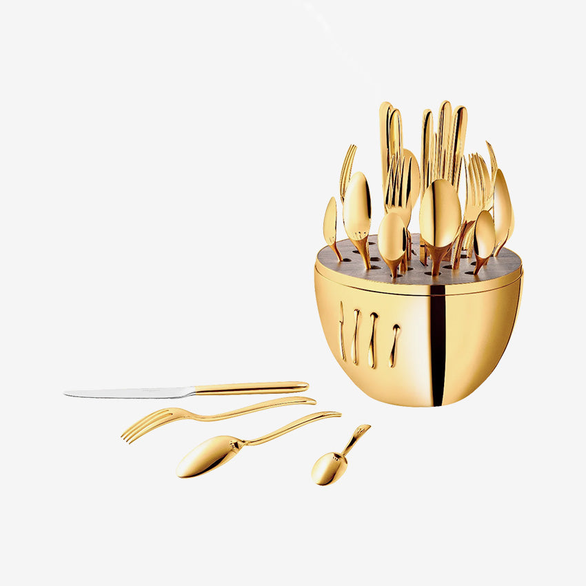 Christofle 24-Piece Mood Flatware Set - Premium Stainless Steel Silverware for Fine Dining & Entertaining - Elegant Cutlery Set for Wedding, Anniversary & Special Occasions