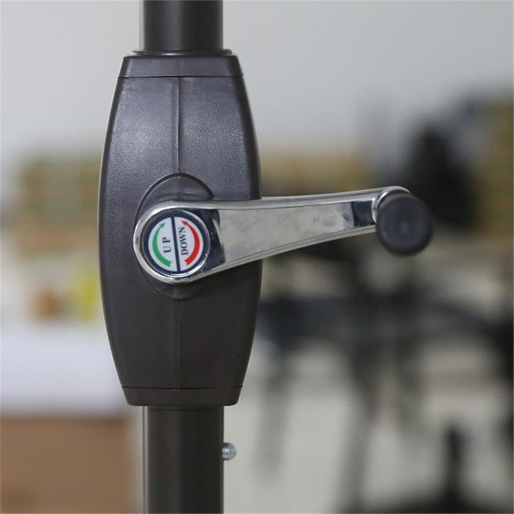 9ft Polyester Patio Market Umbrella with Push Button Tilt - Outdoor Shade Solution for Poolside, Backyard, and Restaurant Use