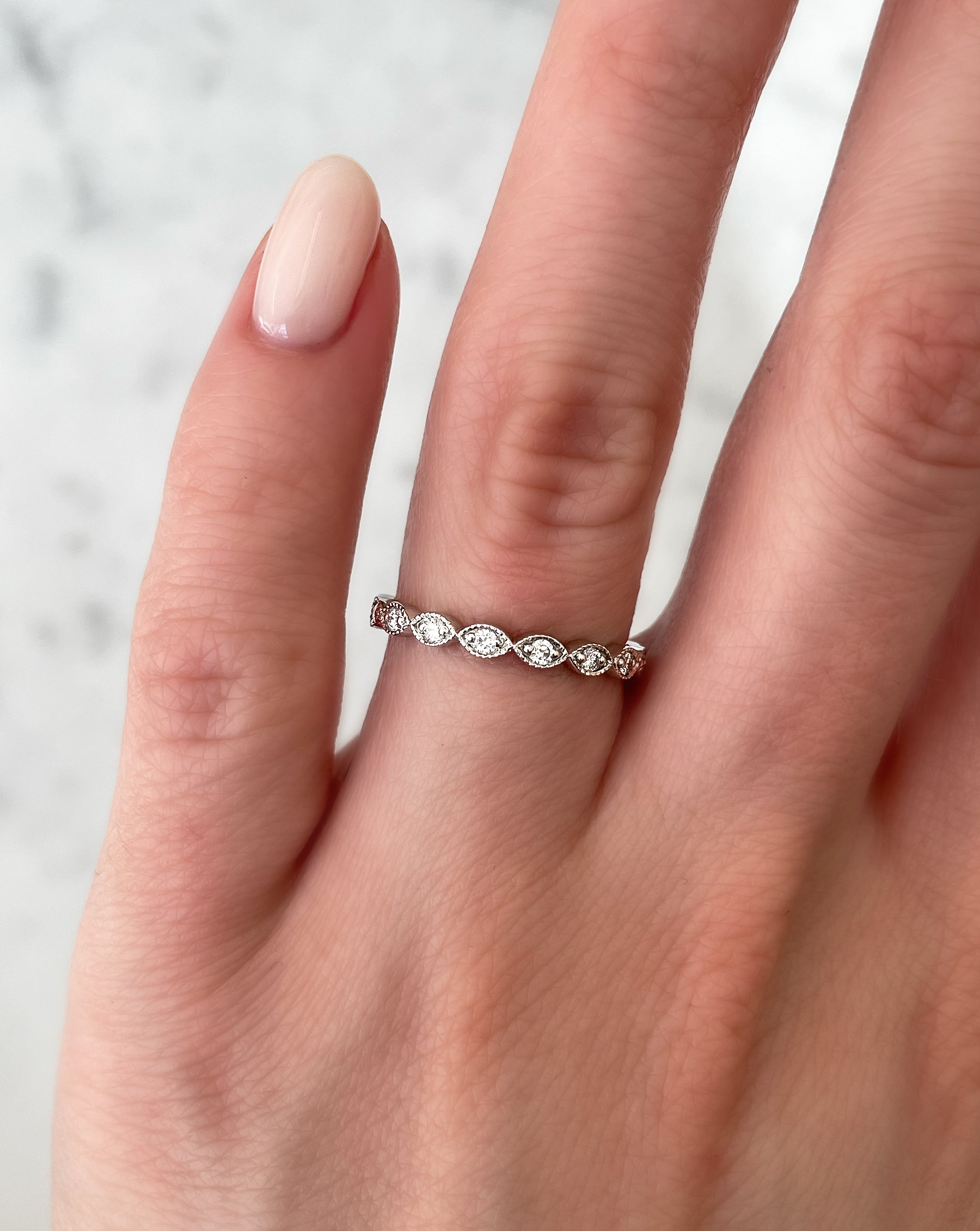 Elegant Autumn Eternity Band Ring - 14K Gold or Sterling Silver Stackable Wedding Band for Women - Perfect for Fall Weddings, Anniversaries & Everyday Layering Jewelry