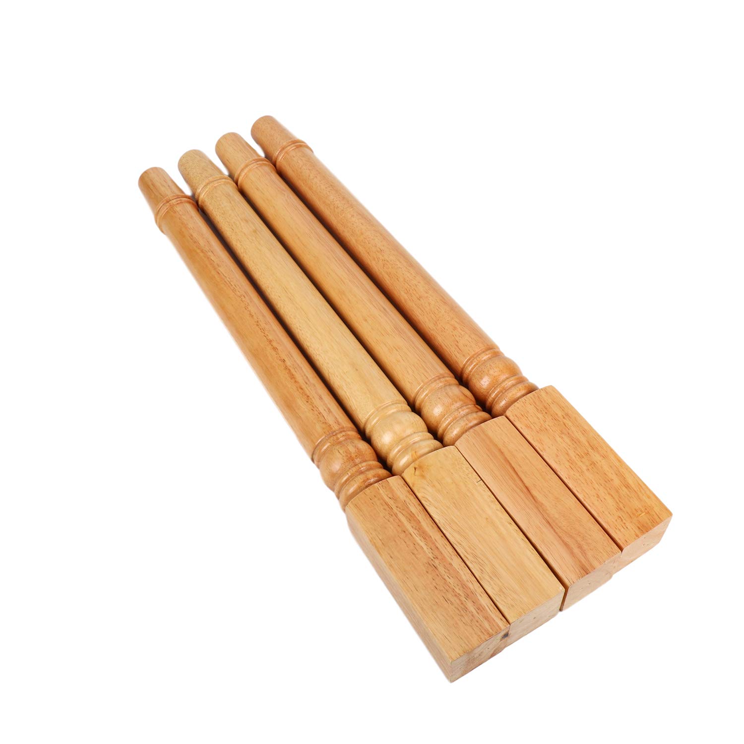 28 Inch Wooden Furniture Legs 4-Pack - Turned Farmhouse Style Table Legs for DIY Coffee Tables, Benches & Dining Tables - Varnish Coated Replacement Legs (Perfect for Home Decor, Rustic Furniture Projects & Table Repair)
