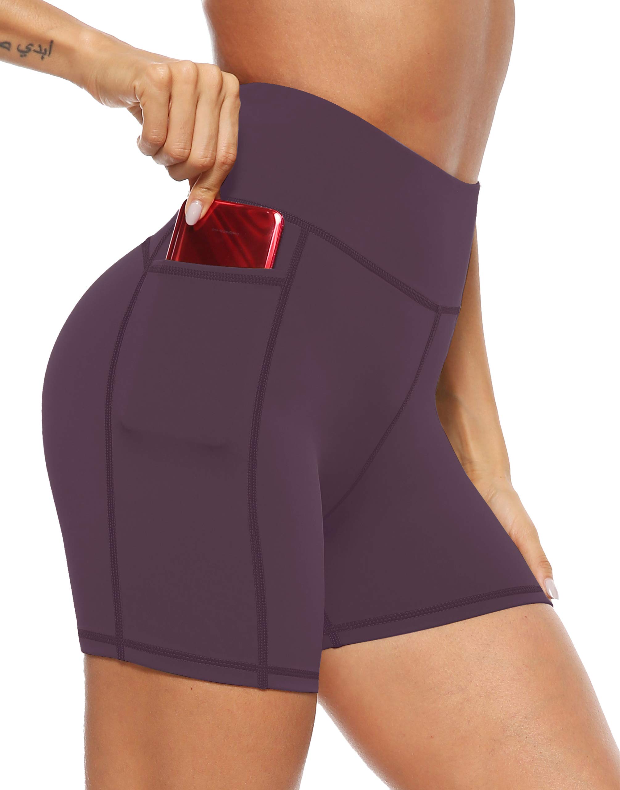 AFITNE Women’s High Waist Biker Shorts with Pockets - 5” & 8” Tummy Control Workout Shorts for Running, Yoga & Gym | Moisture-Wicking & Breathable for All-Day Comfort