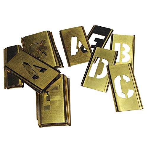 33 Piece Single Letter Brass Stamp Set - 2 Inch Height (2 Pack) for DIY Crafts, Leather Embossing, Wood Burning & Personalized Gifts
