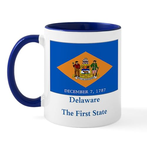 White/Navy Inside - Delaware State Flag Mug