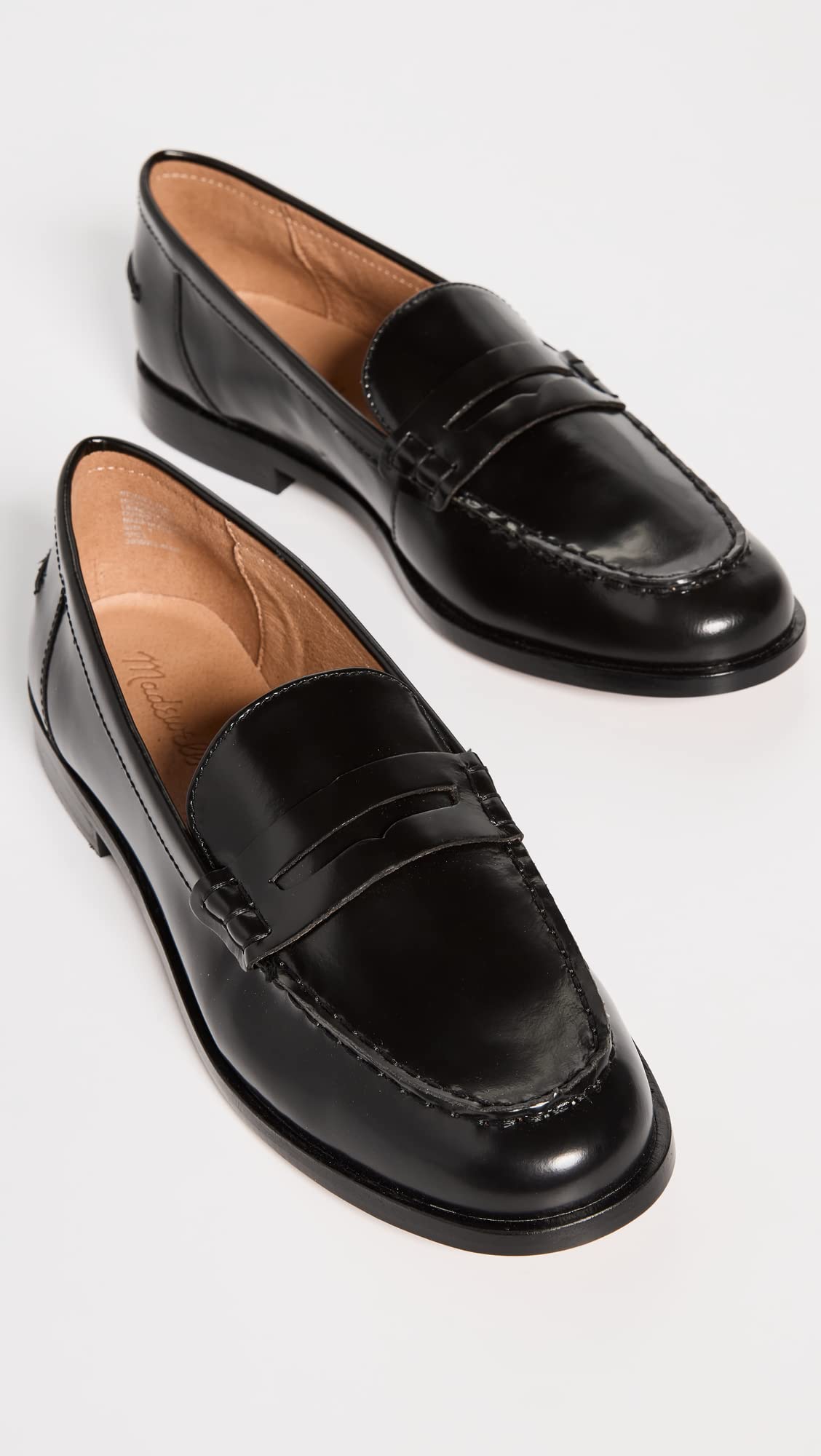 Madewell Women's Billie Clean Loafers - Comfortable Leather Slip-On Shoes for Casual Wear, Office & Travel | Classic Flat Shoes for Women